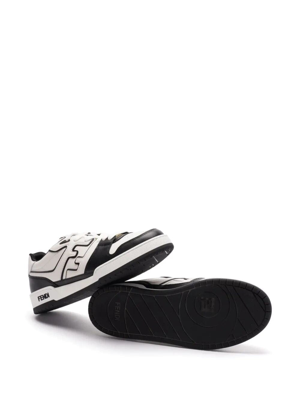 Fendi Leather sneakers with ff lateral logo