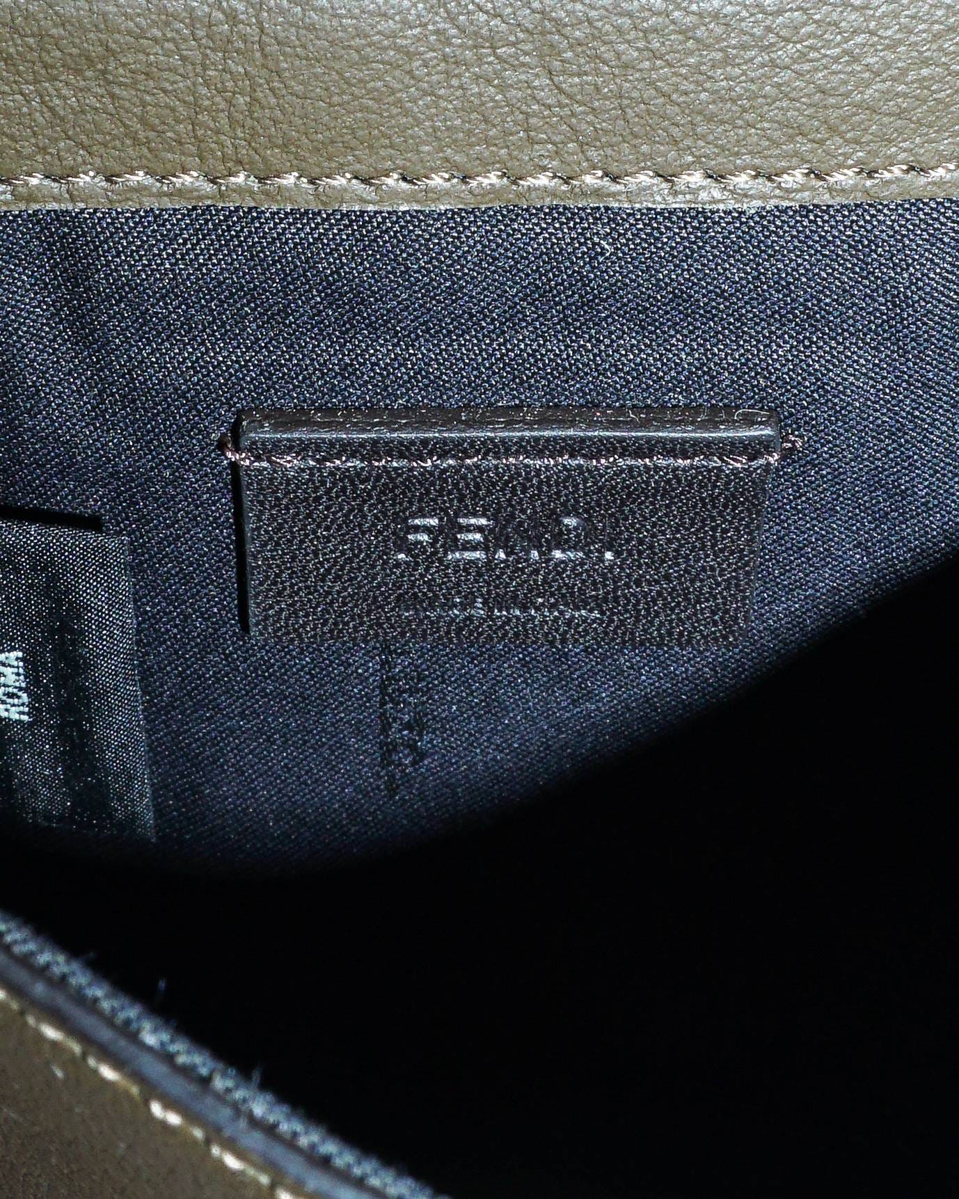 Fendi Leather Kan U Crossbody Bag
