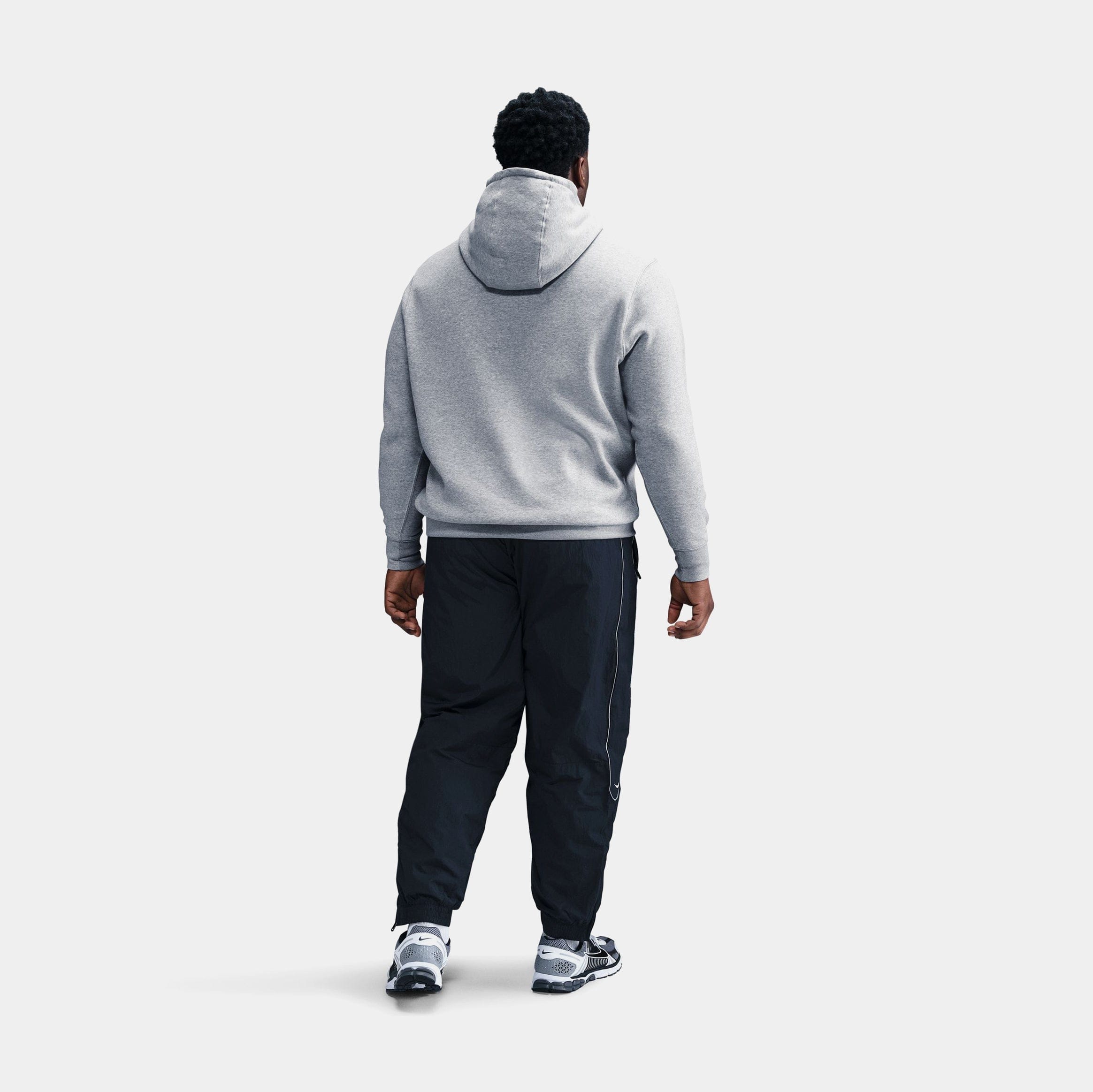 Nike Club Pullover Fleece Mens Hoodie (Dark Grey Heather/Light Smoke Grey/White)