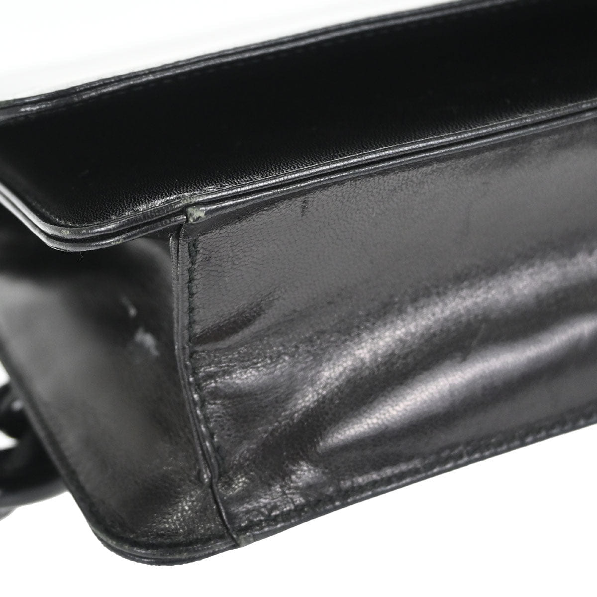 Prada Black Leather Acrylic Shoulder Bag