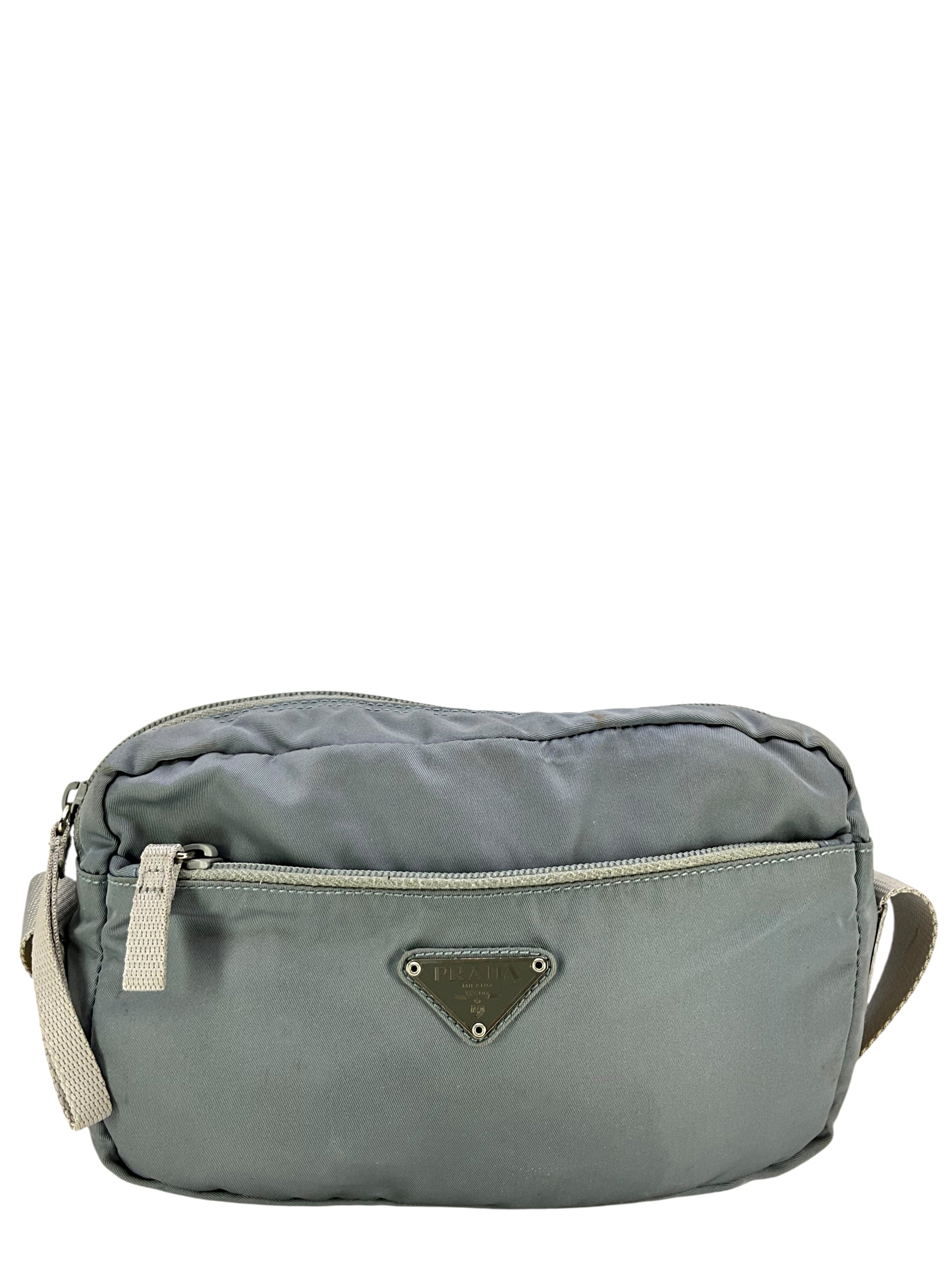 PRADA Tessuto Nylon Front Zip Camera Bag