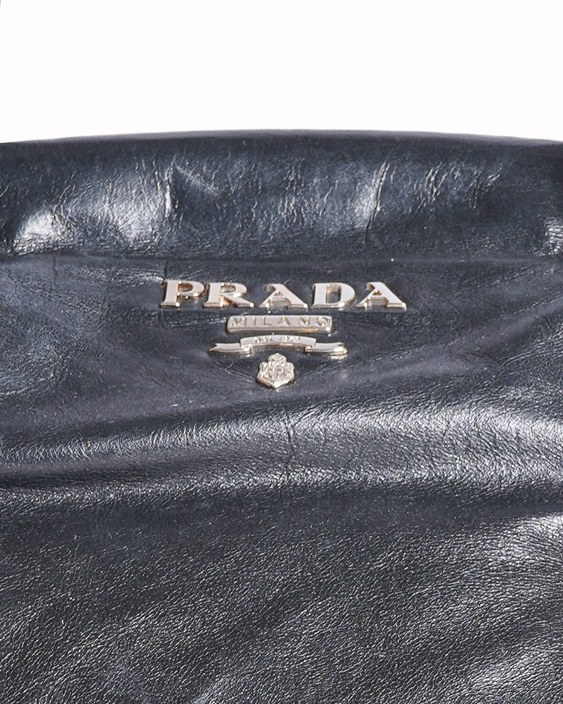 Prada Leather Shoulder Bag In Black