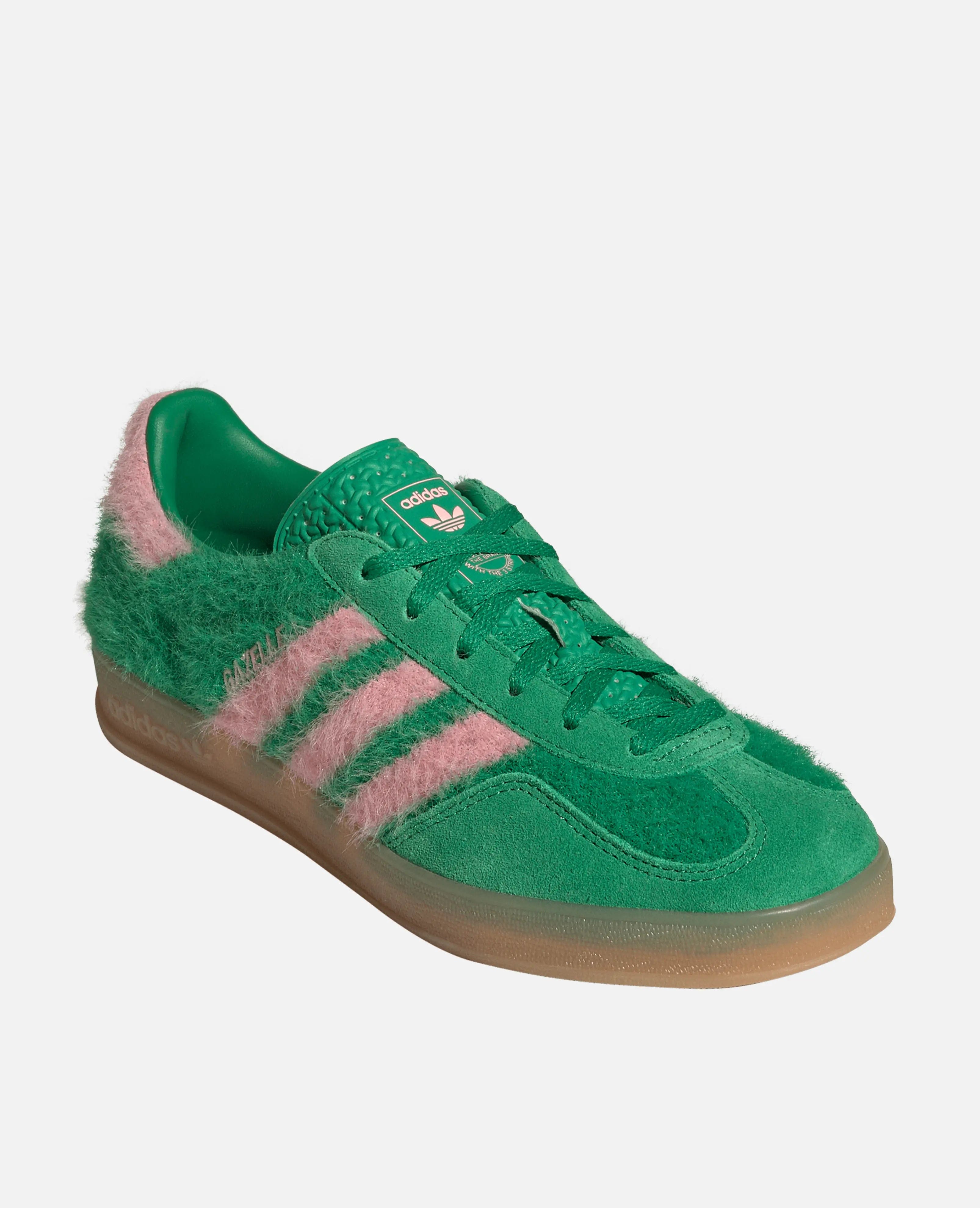 adidas WMNS Gazzelle Indoor (Green/Green/Glow Pink)