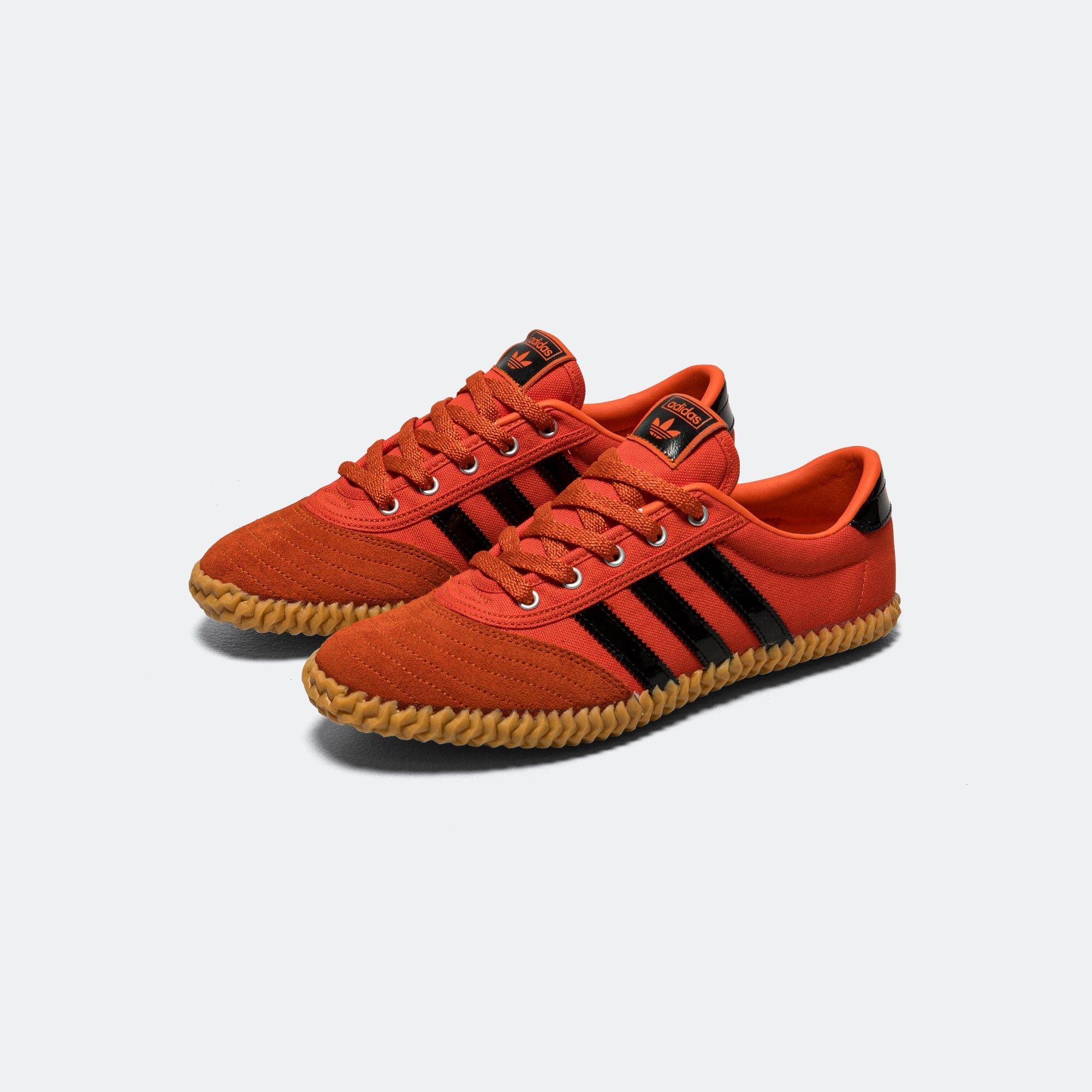 adidas Womens Volley Plimsole - Collegiate Orange/Core Black - Gum 1