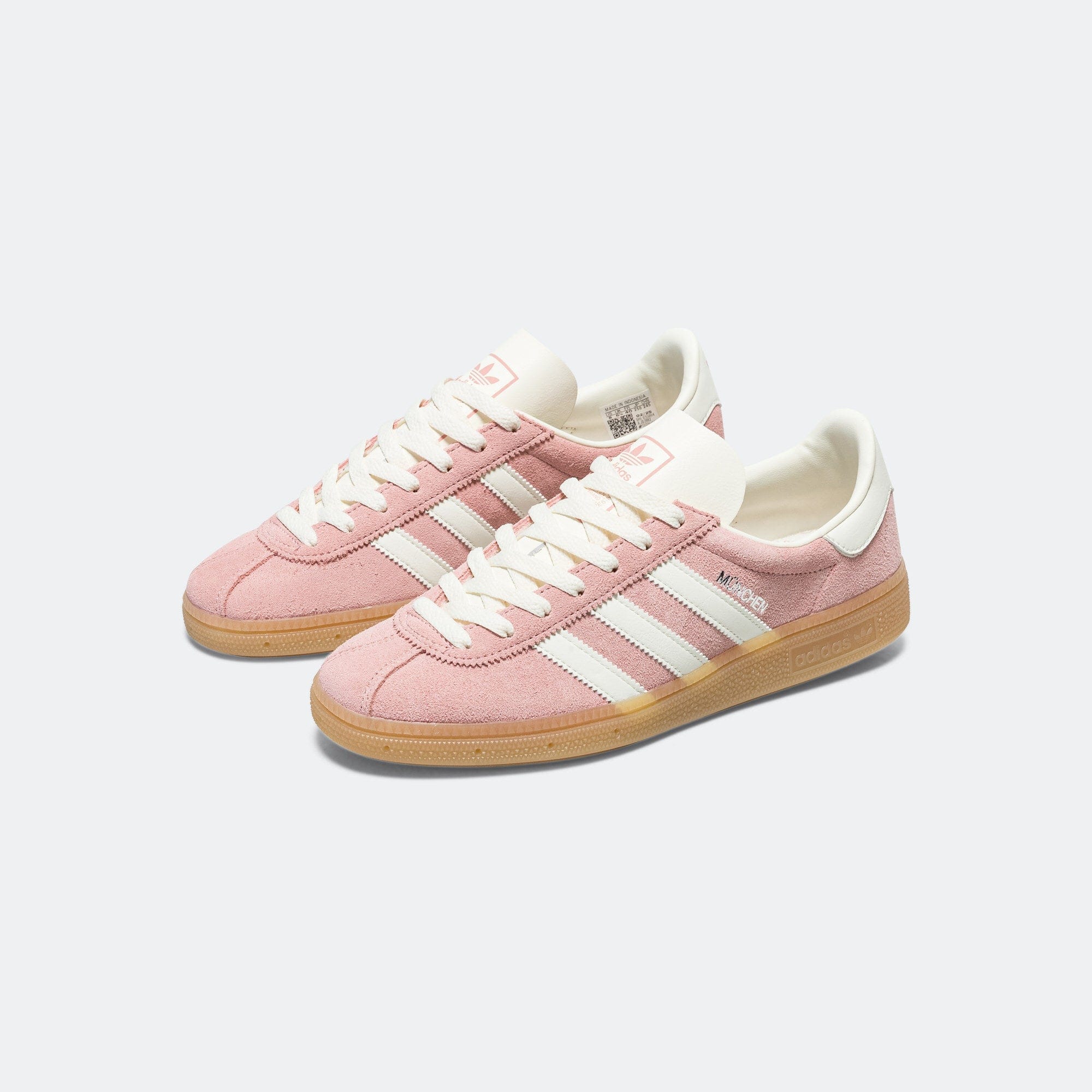 adidas Womens Muenchen - Wonder Mauve/Off White - Silver Metallic