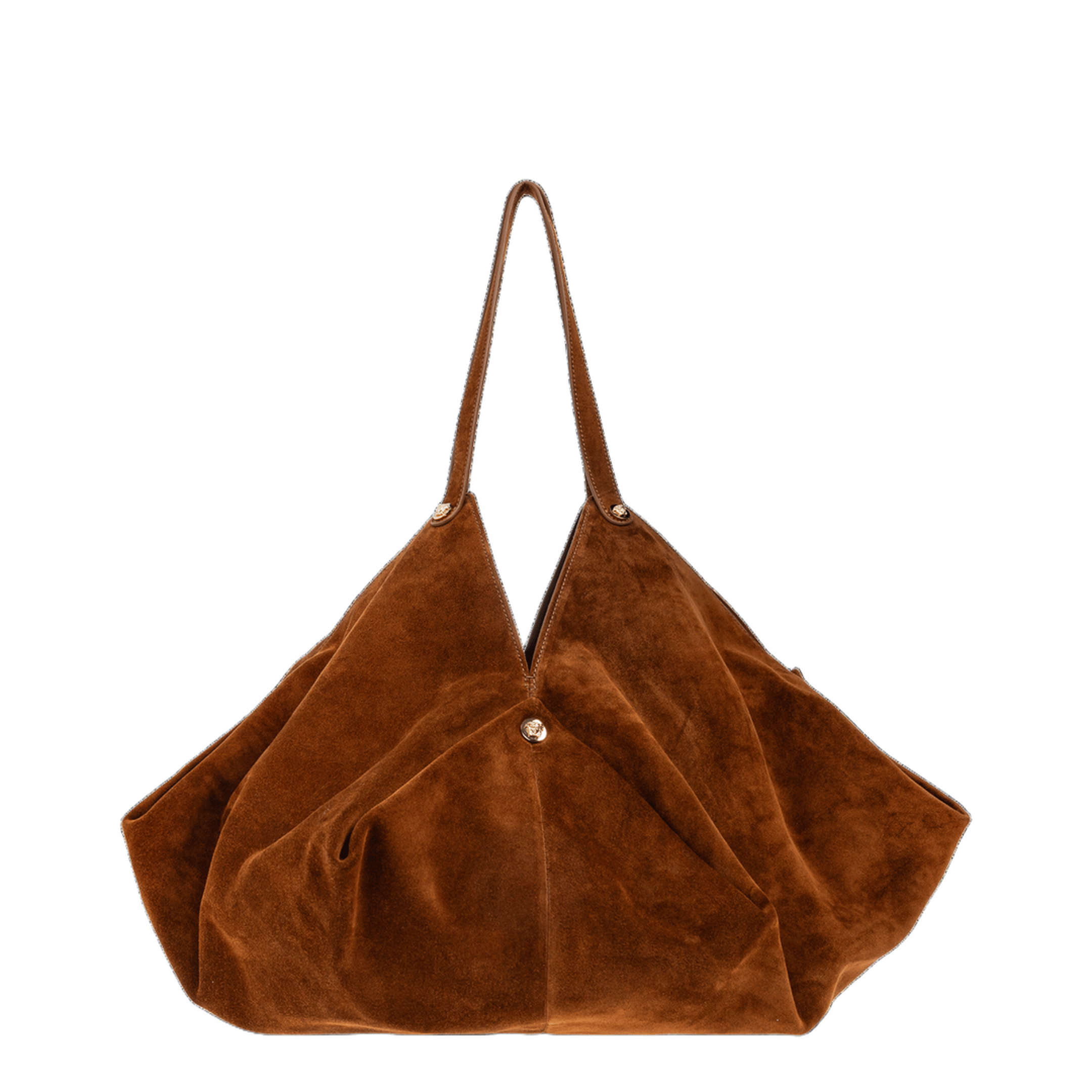 Versace Protea Large Faux - Suede Tote - Brown