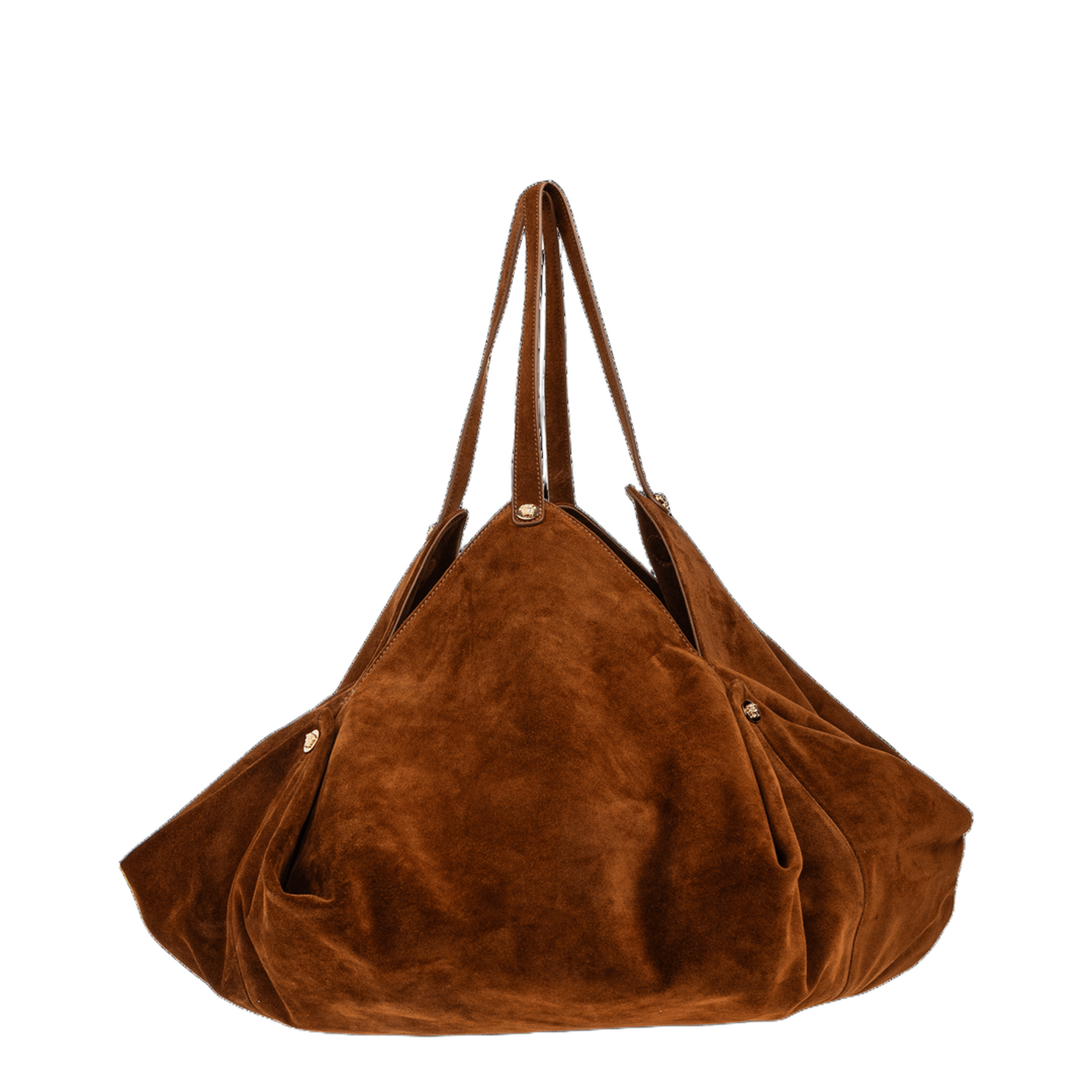 Versace Protea Large Faux - Suede Tote - Brown
