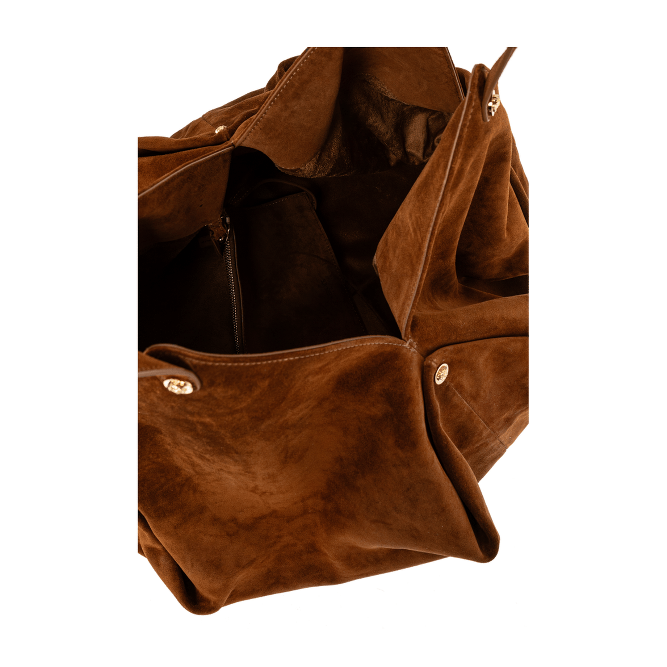 Versace Protea Large Faux - Suede Tote - Brown