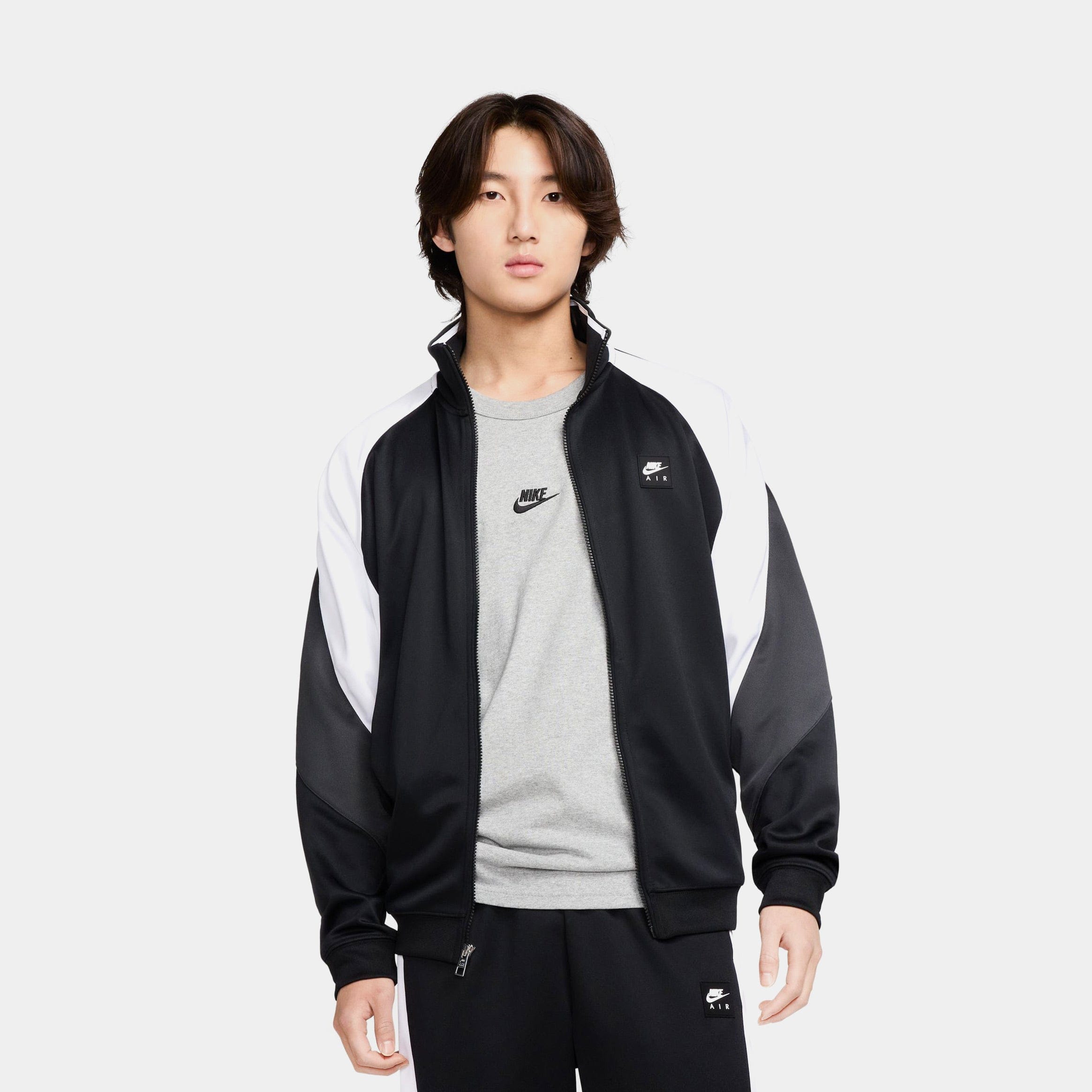Nike Air Poly Knit Full Zip Mens Jacket (Black/White/Anthracite)