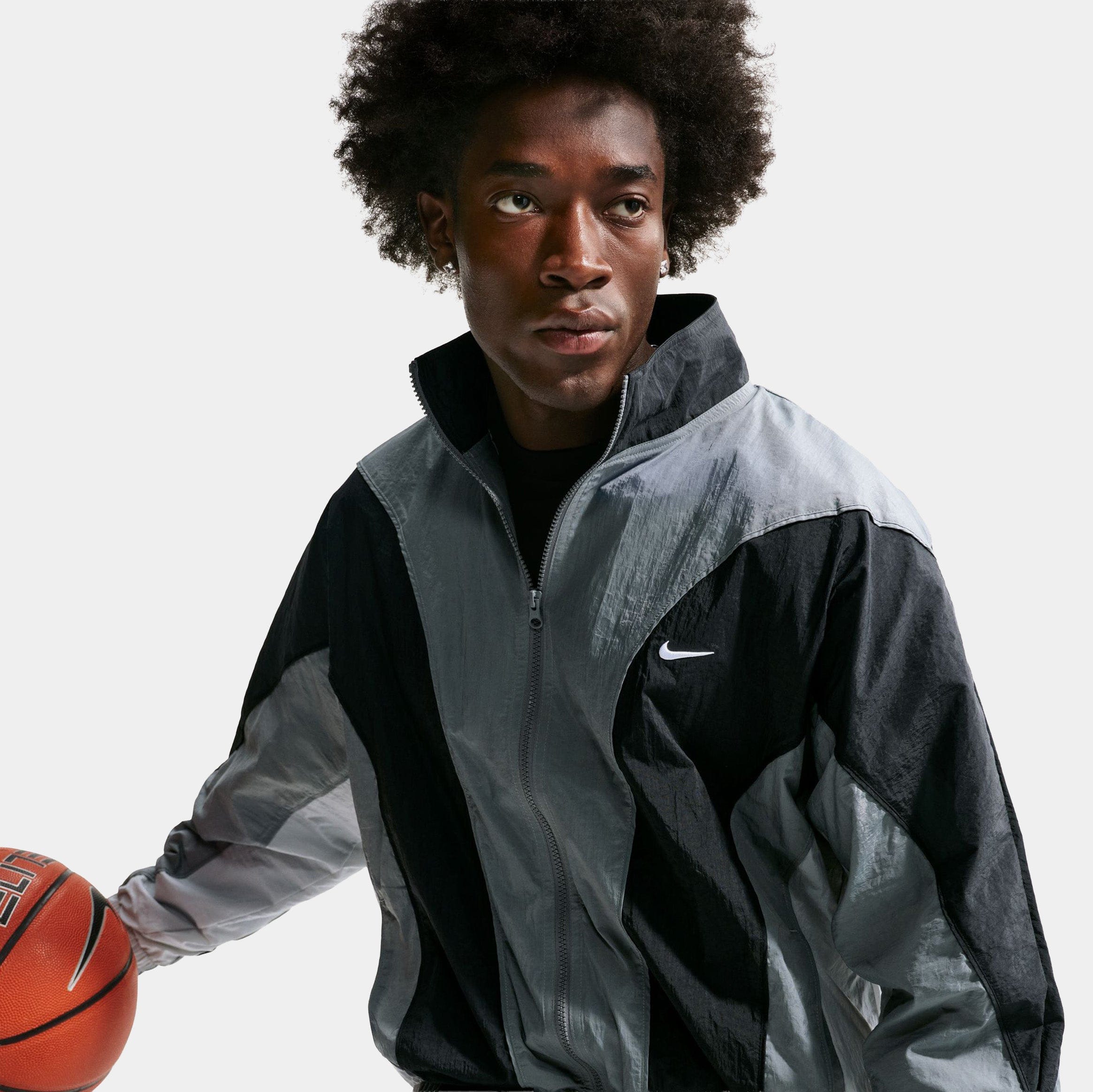 Nike Basketball Mens Jacket (Smoke Grey/Black/Light Smoke Grey/White)