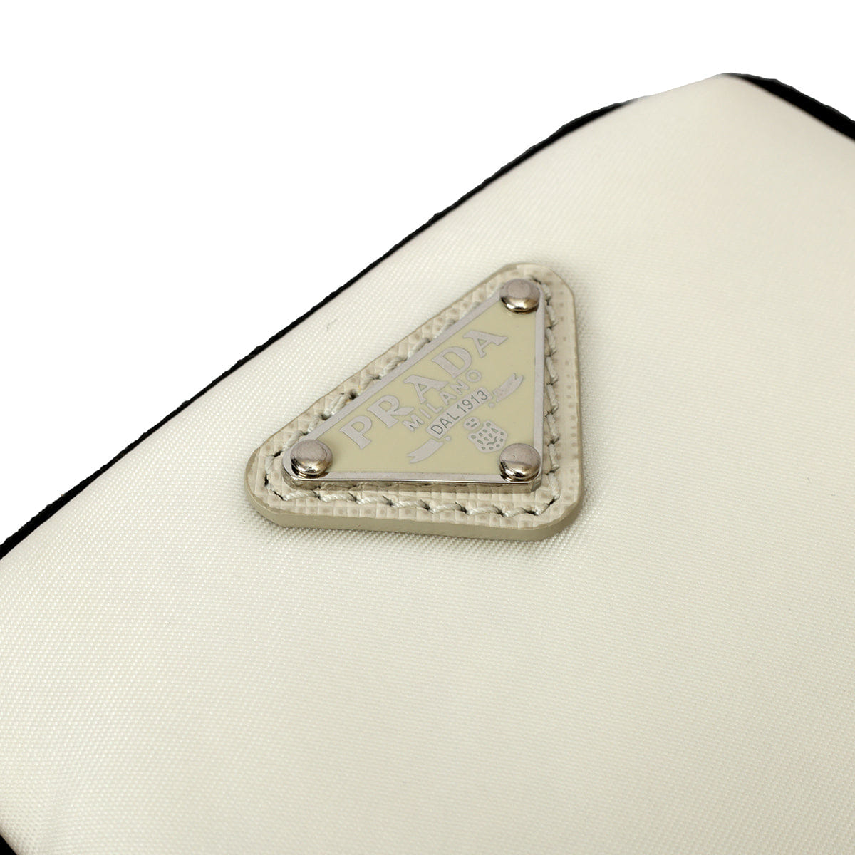 Prada Saffiano Leather And Nylon Pouch Belt Size: 32