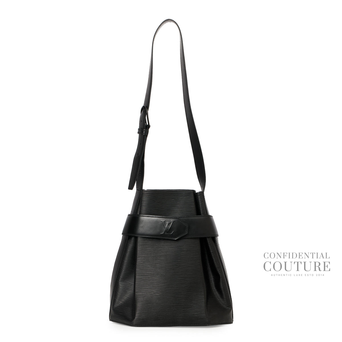 Louis Vuitton Black Epi Leather Sac D'epaule PM Bag