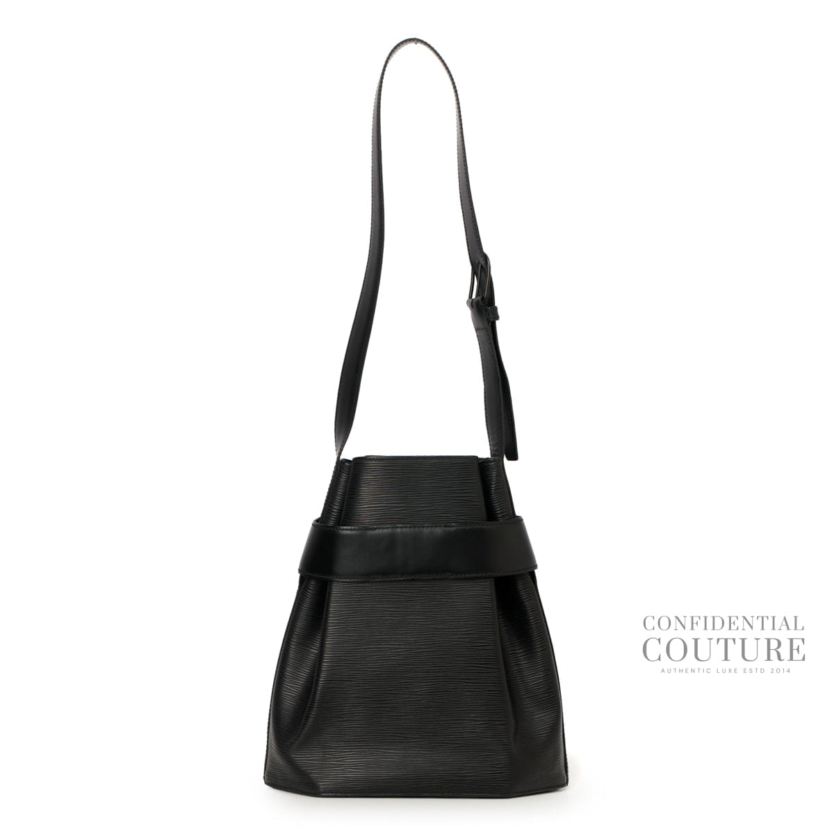 Louis Vuitton Black Epi Leather Sac D'epaule PM Bag