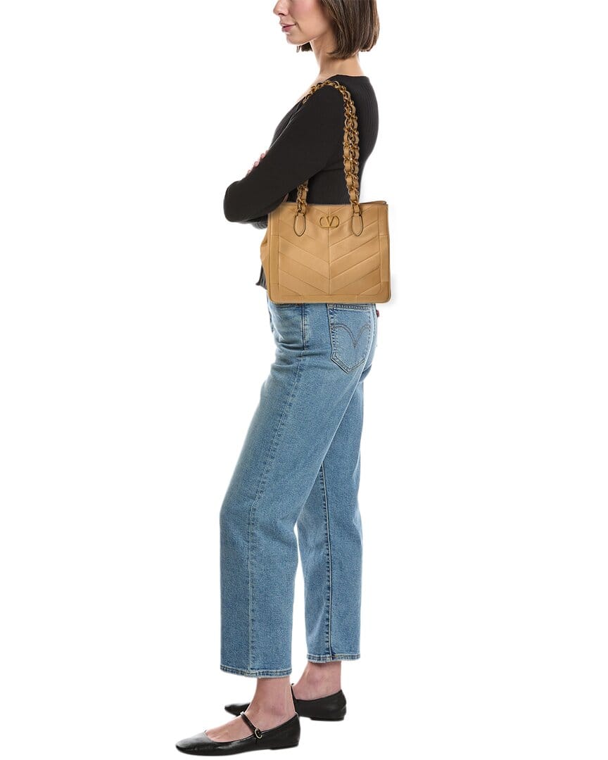 Valentino Vlog Leather Tote