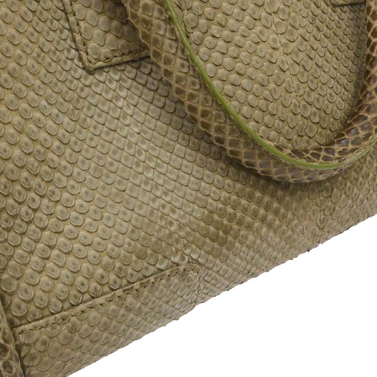 Loewe * Beige Python Amazona 28 Handbag