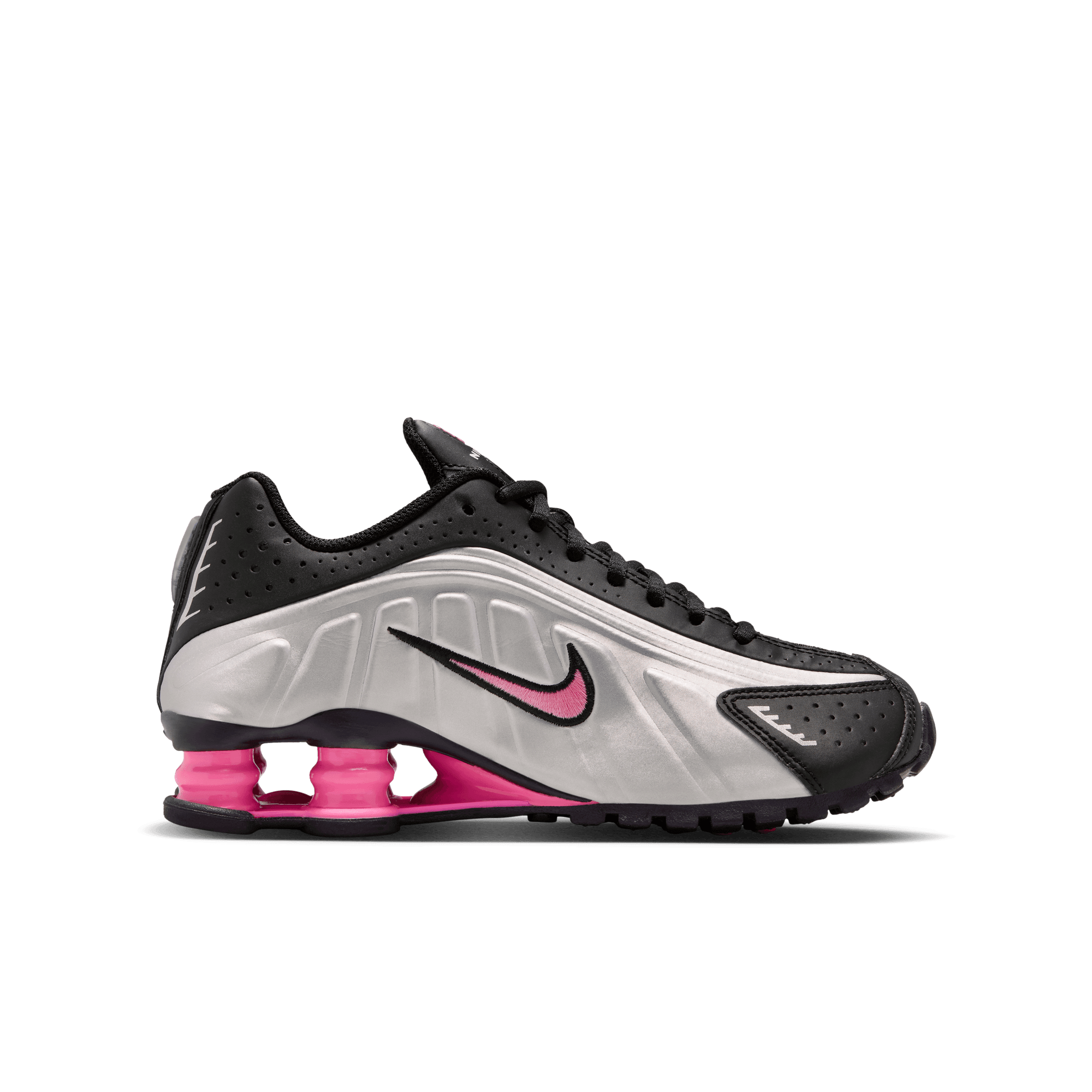 Nike SHOX R4 (GS) - METALLIC SILVER / PINKSICLE