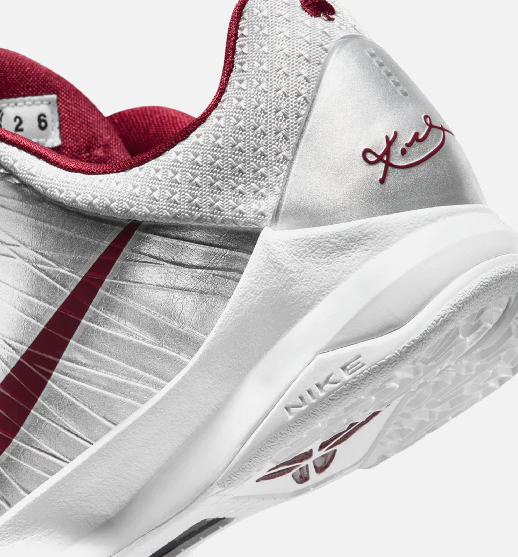 Nike KObe 5 Protro Lower Merion Grade School Lifestyle Shoe - Metallic Silver/Team Red/White