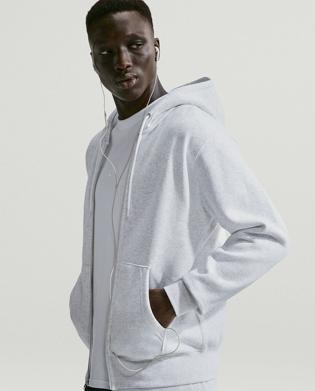 Nike - Full Zip Fleece Hoodie - Grey