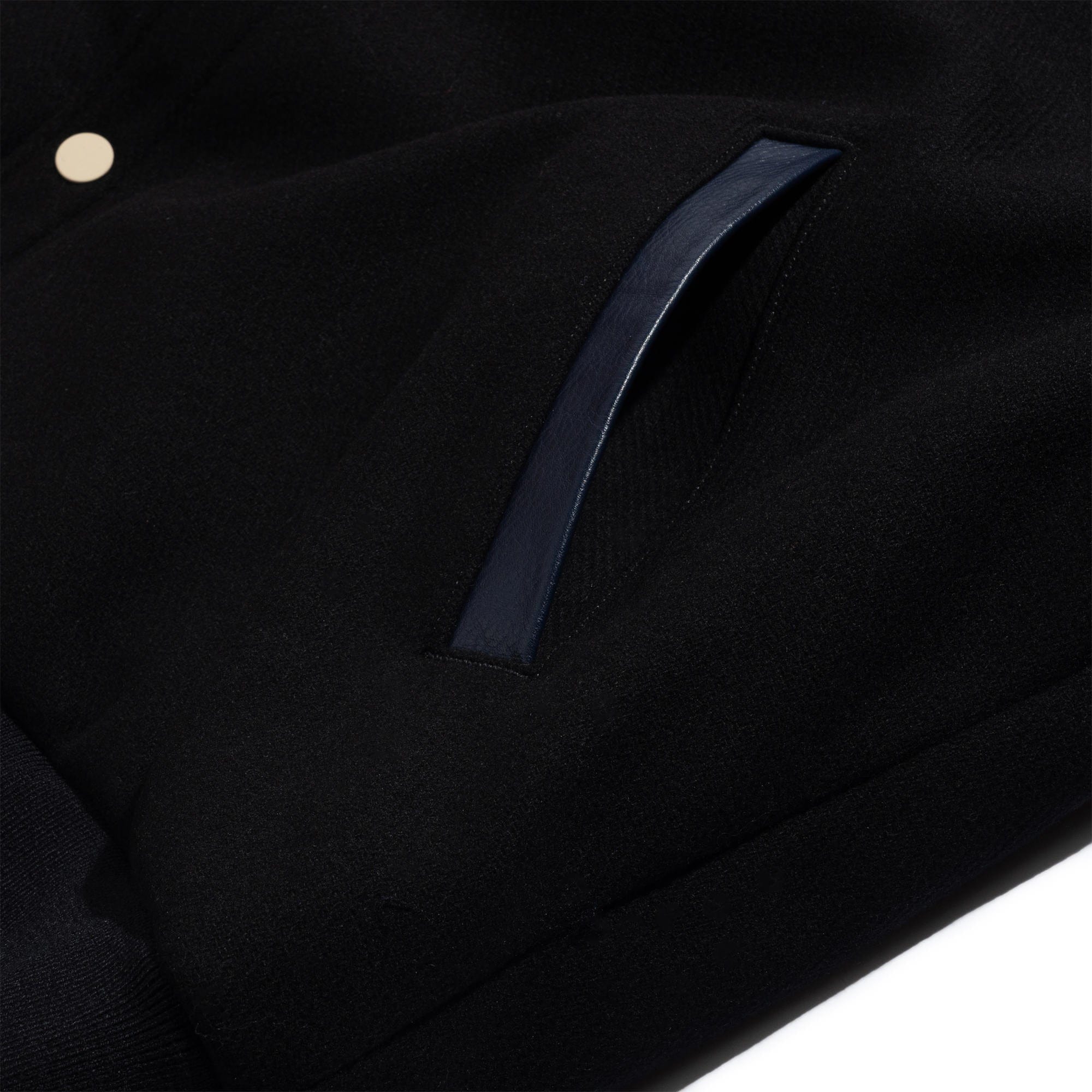 Nike Club Men's Wool Varsity Jacket BLACK/OBSIDIAN/SANDDRIFT IQ0622 - 010