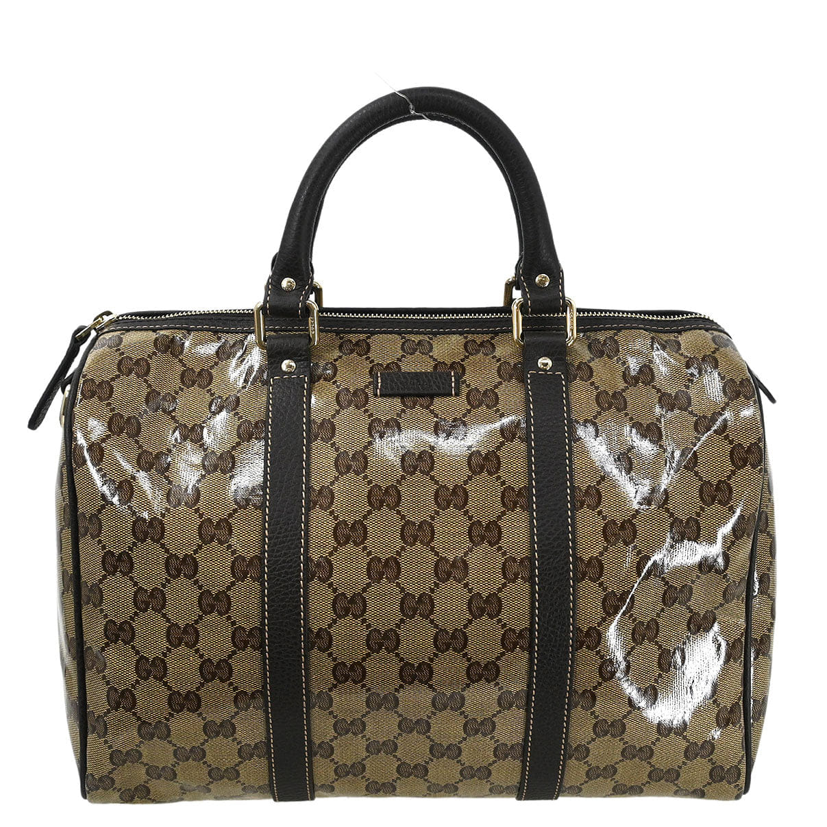 Gucci Brown GG Crystal Duffle Handbag