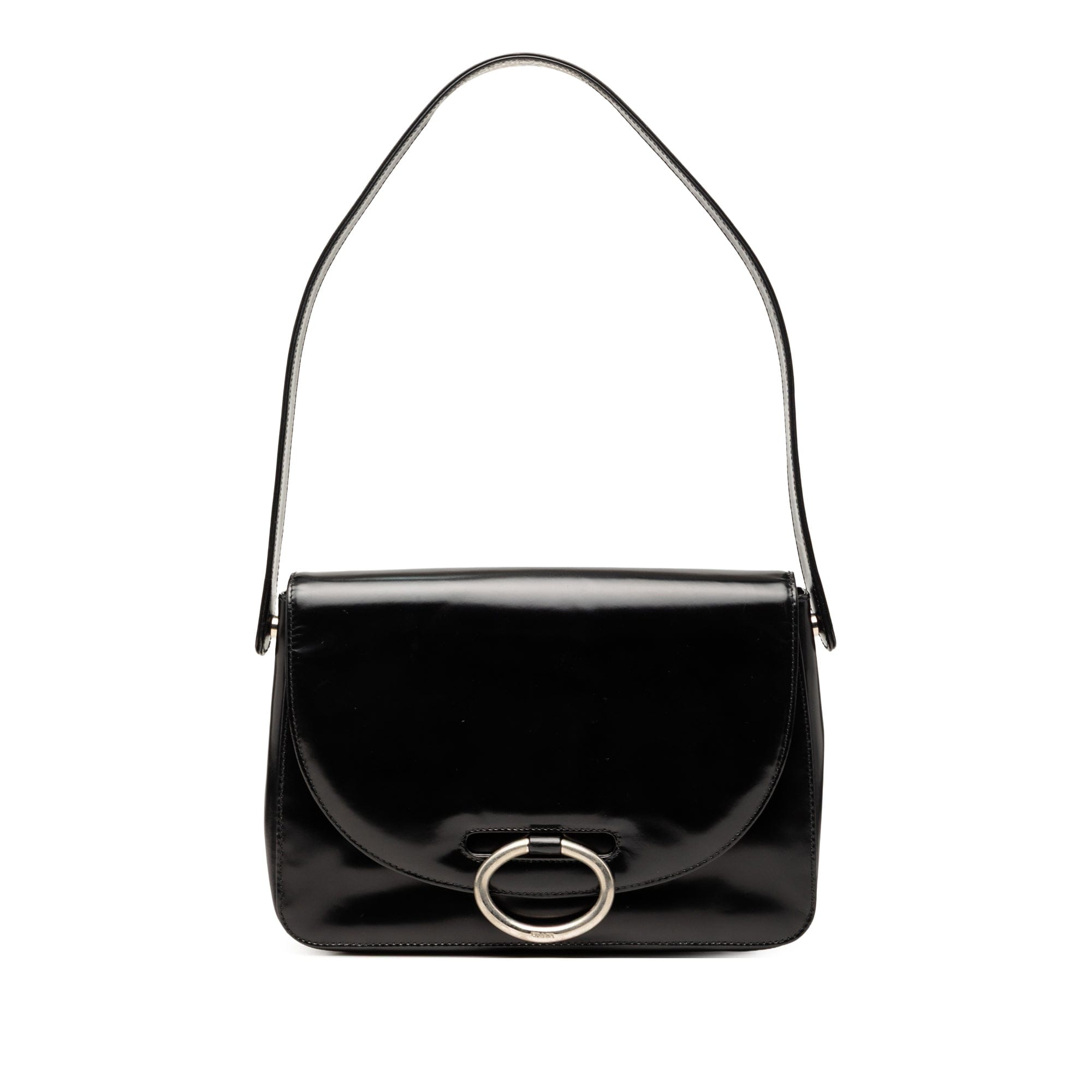 Prada Spazzolato Leather Flap Shoulder Bag