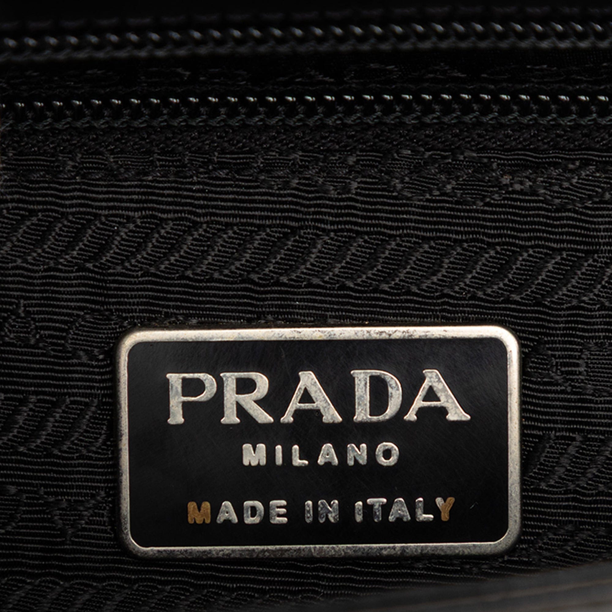 Prada Spazzolato Leather Flap Shoulder Bag