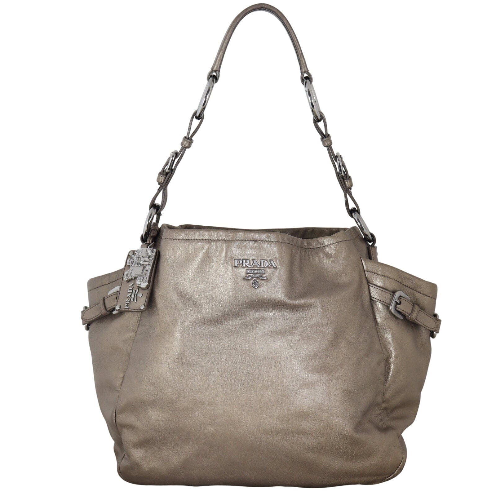 Prada Soft Calf Leather Shoulder Bag