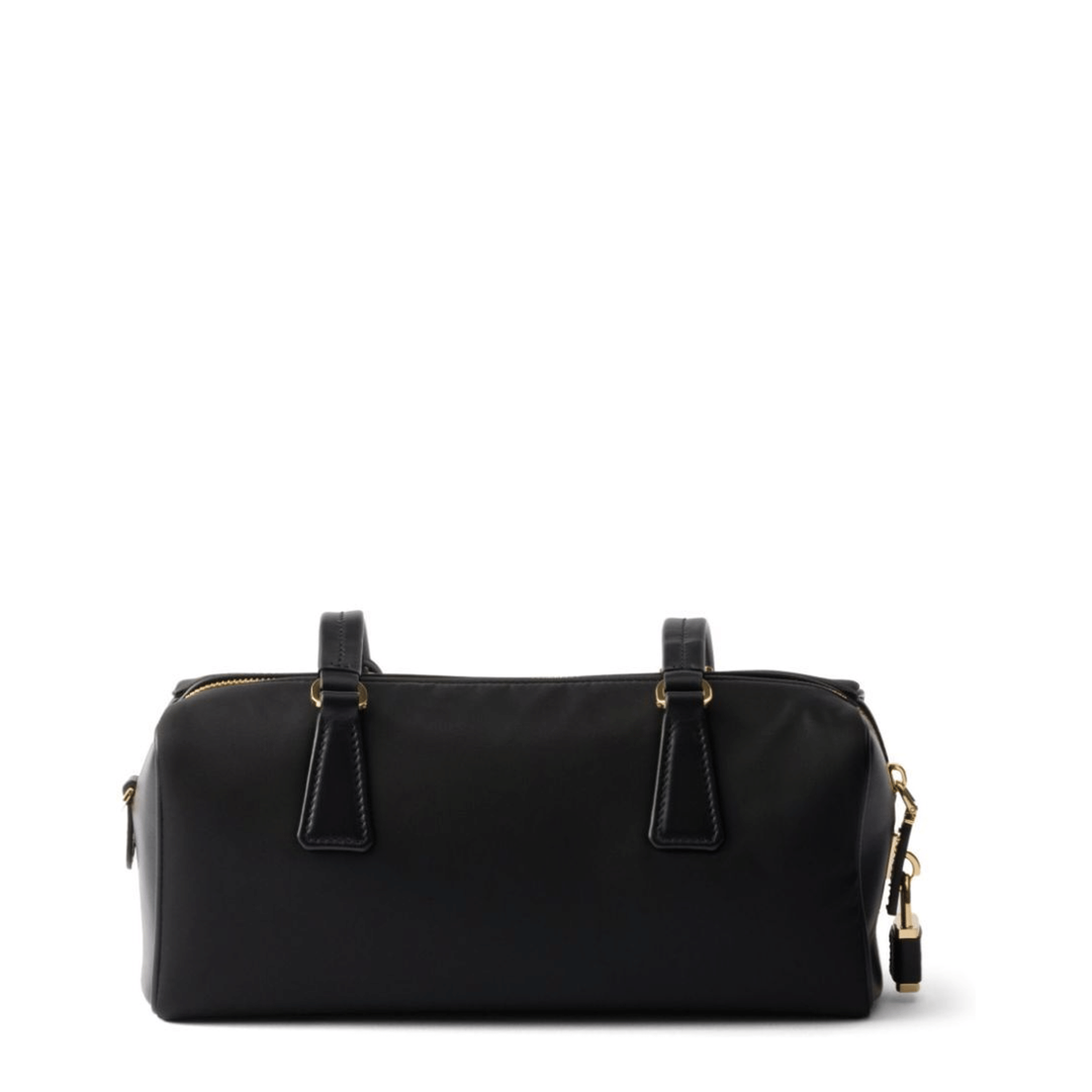Prada Medium Re - Nylon and Leather Tote - Black