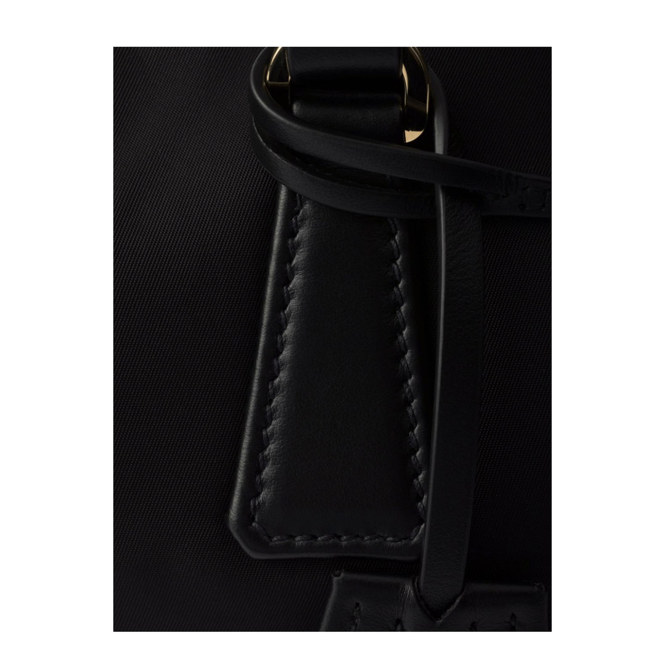 Prada Medium Re - Nylon and Leather Tote - Black