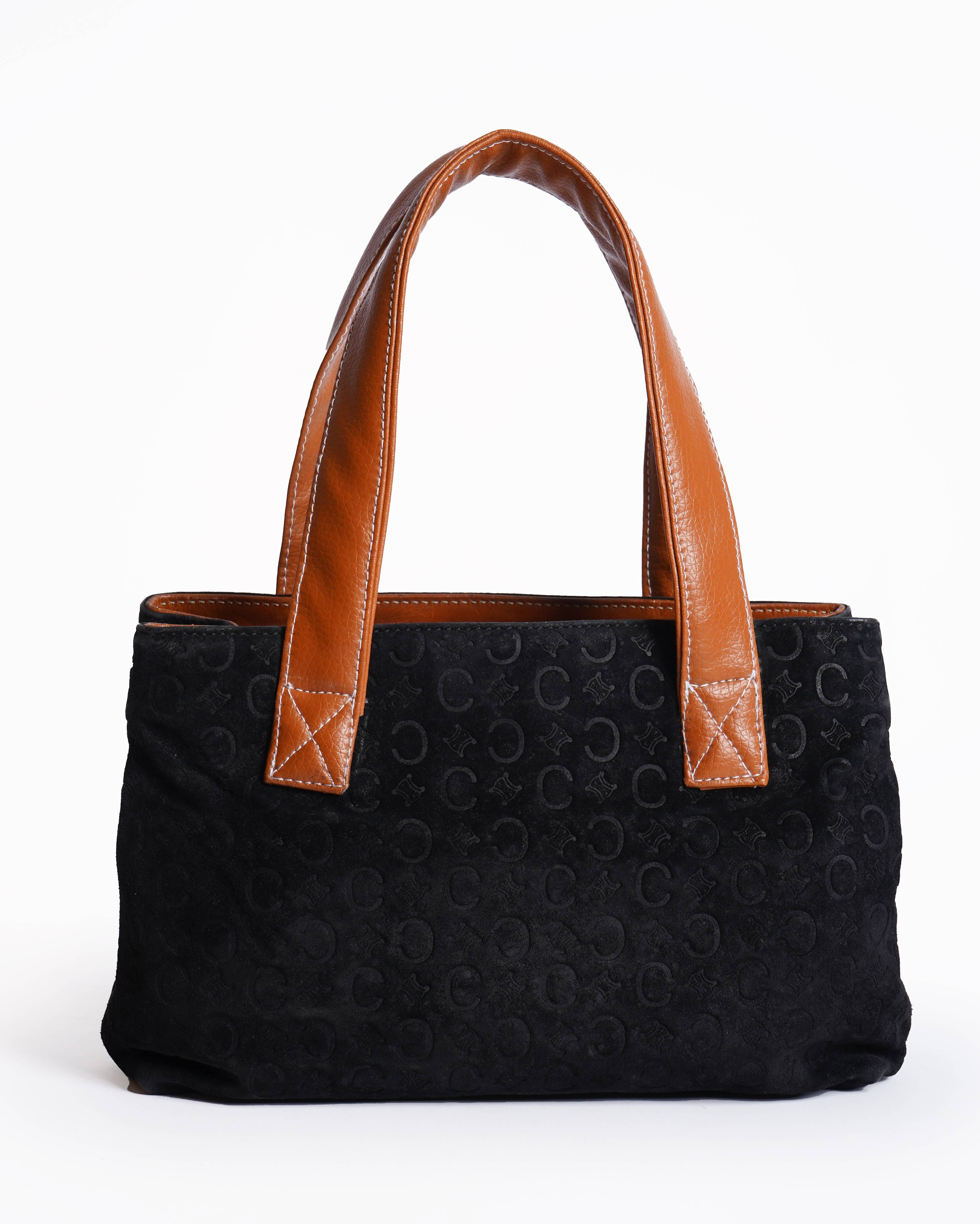 Celine Suede tote handbag