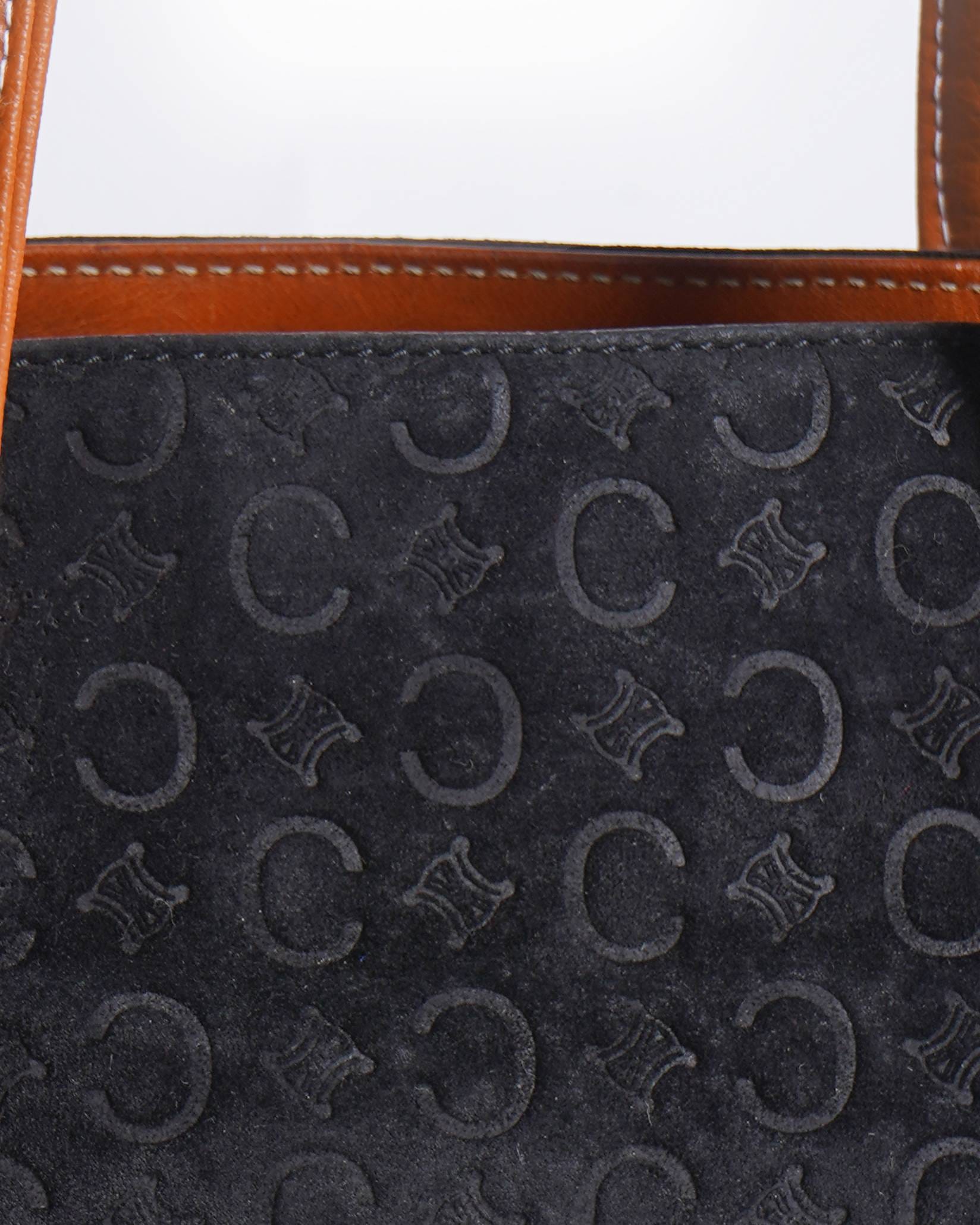 Celine Suede tote handbag