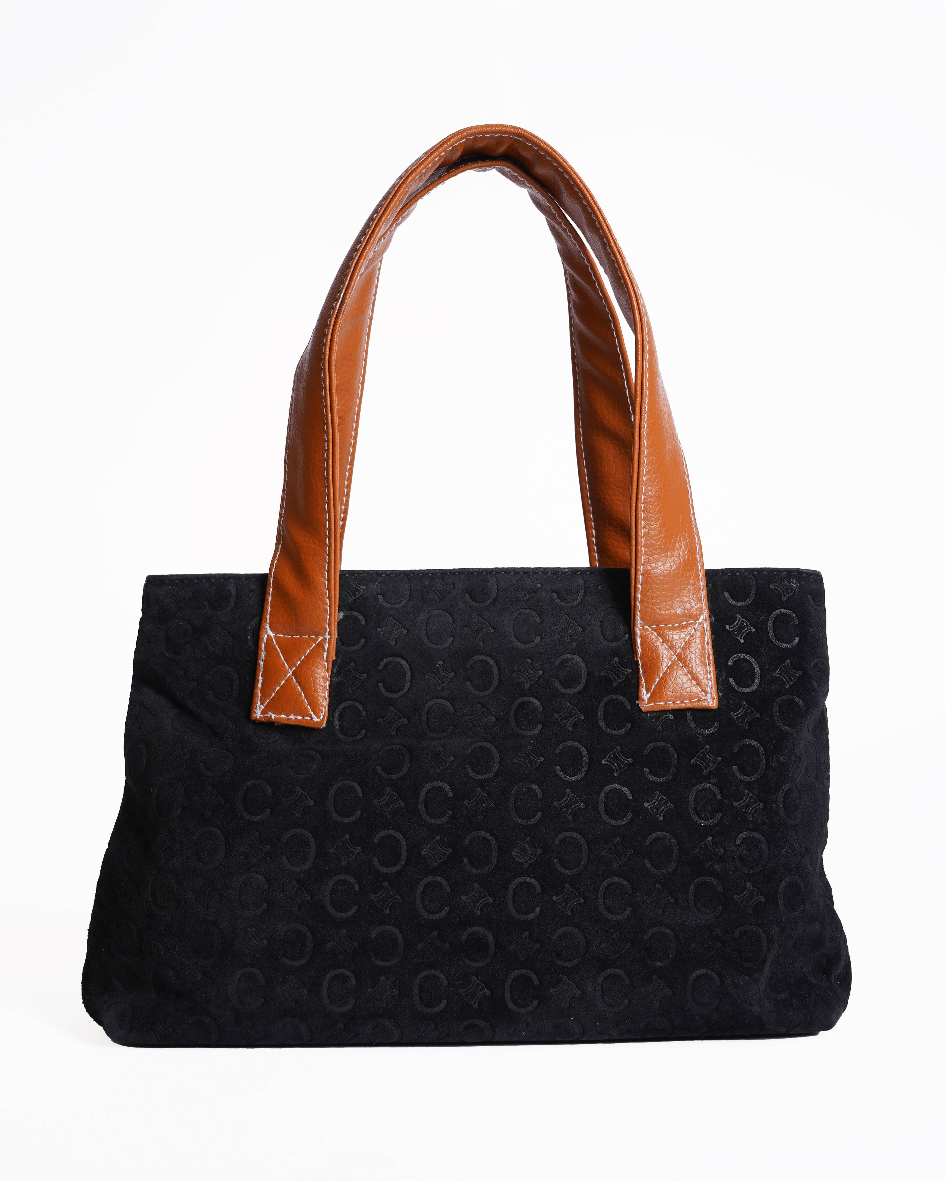 Celine Suede tote handbag