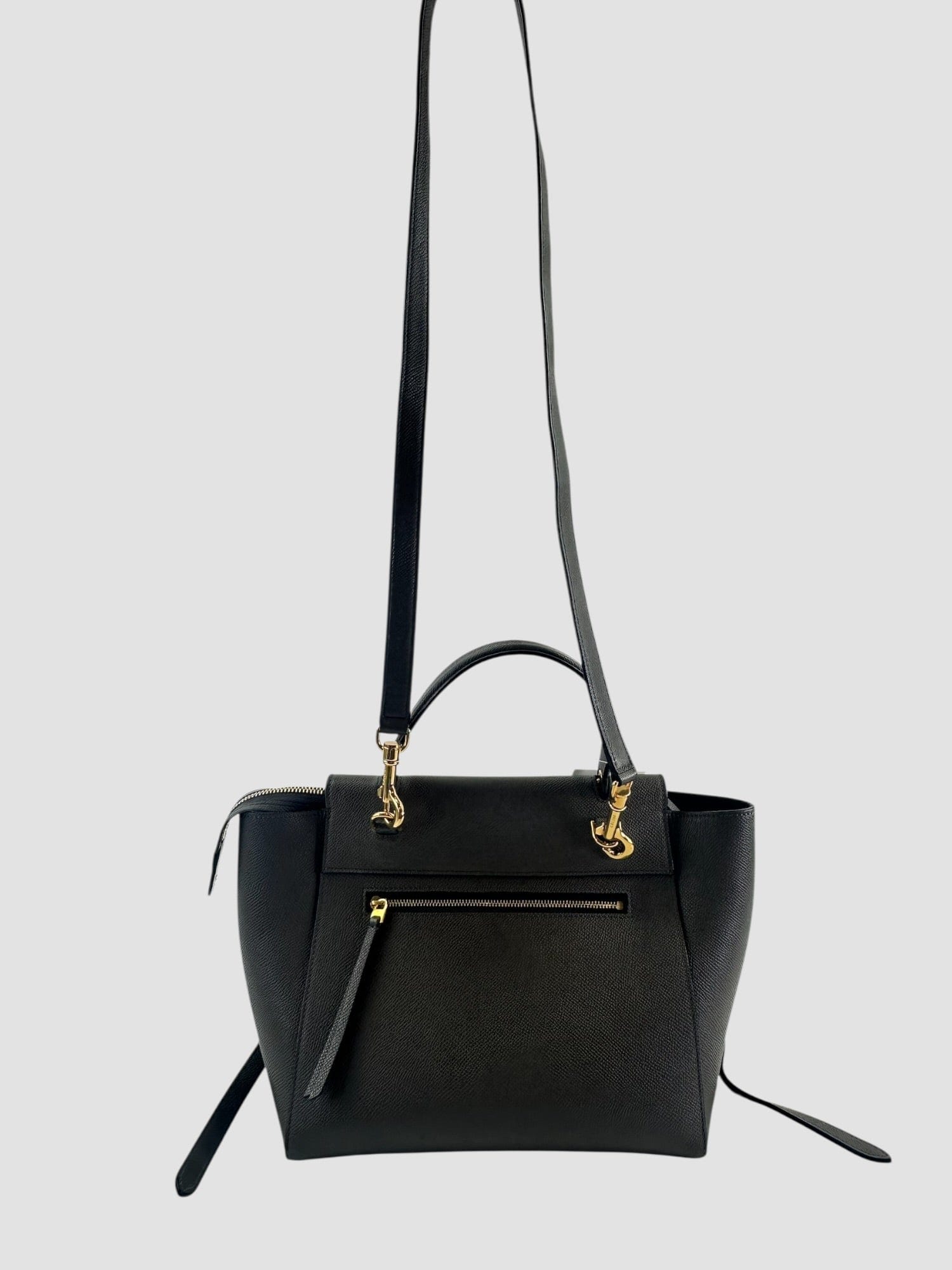 Celine Grey Calfskin Leather Belt Handbag