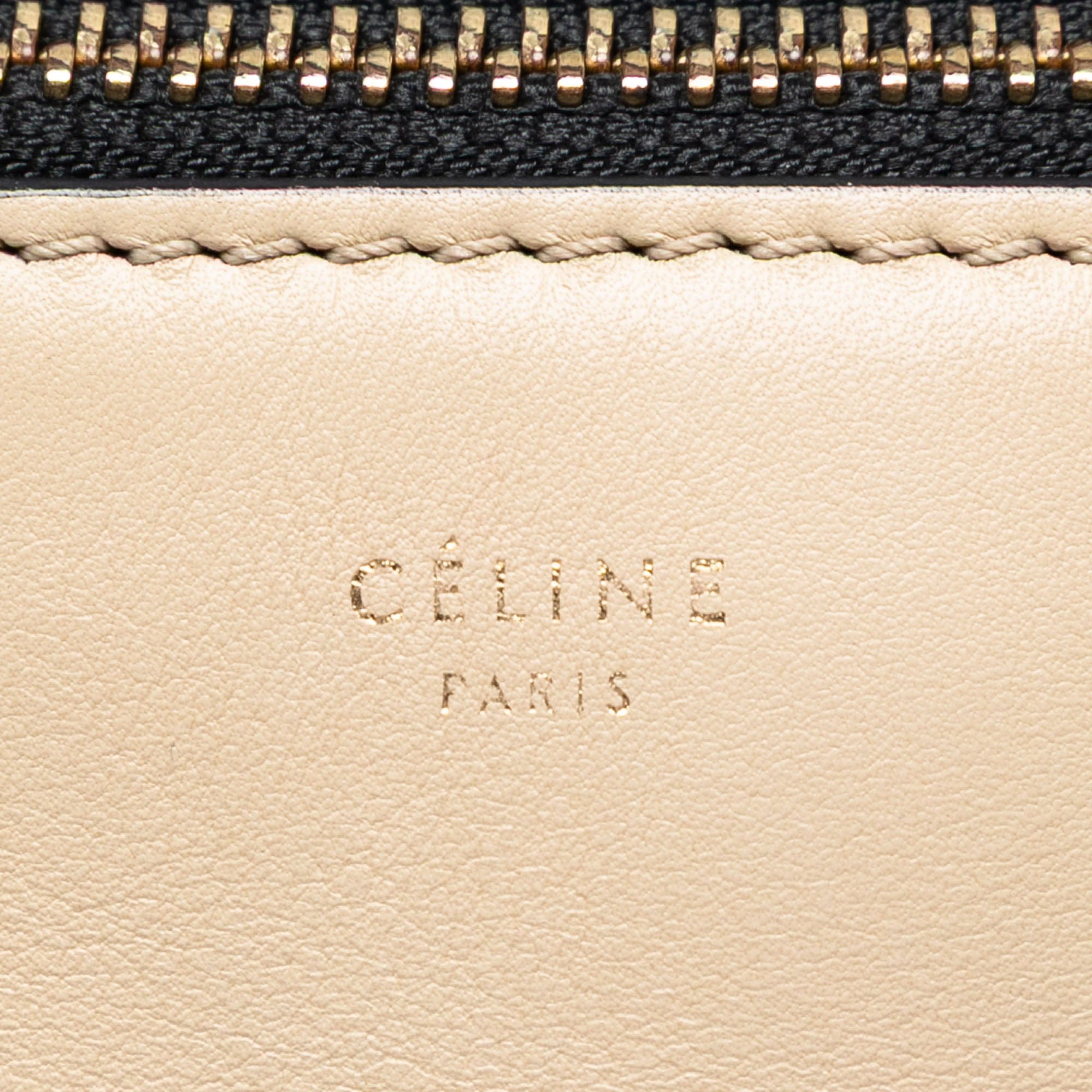 Celine Medium Bicolor Leather Edge Handbag