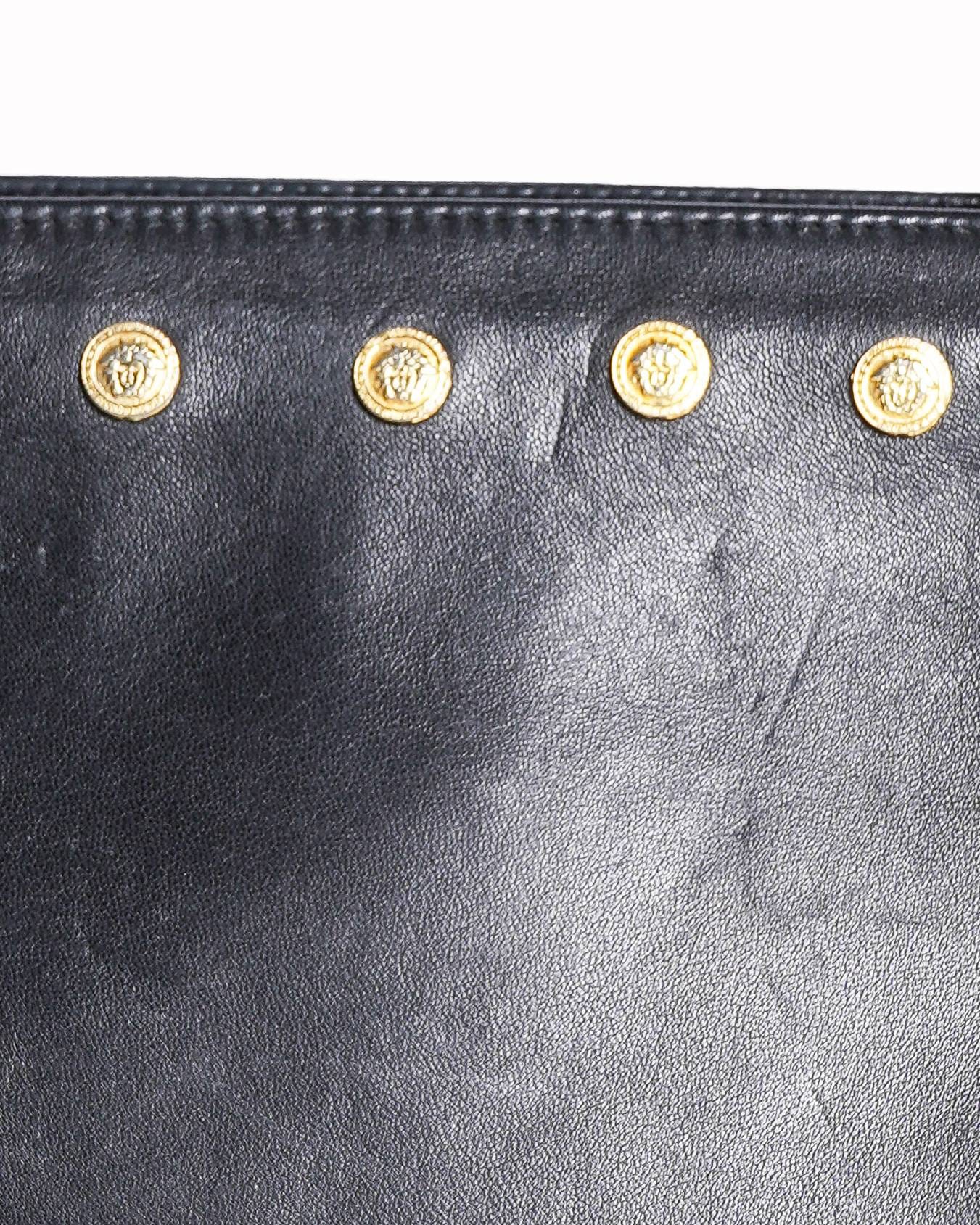 Versace Medusa Shoulder Bag In Black