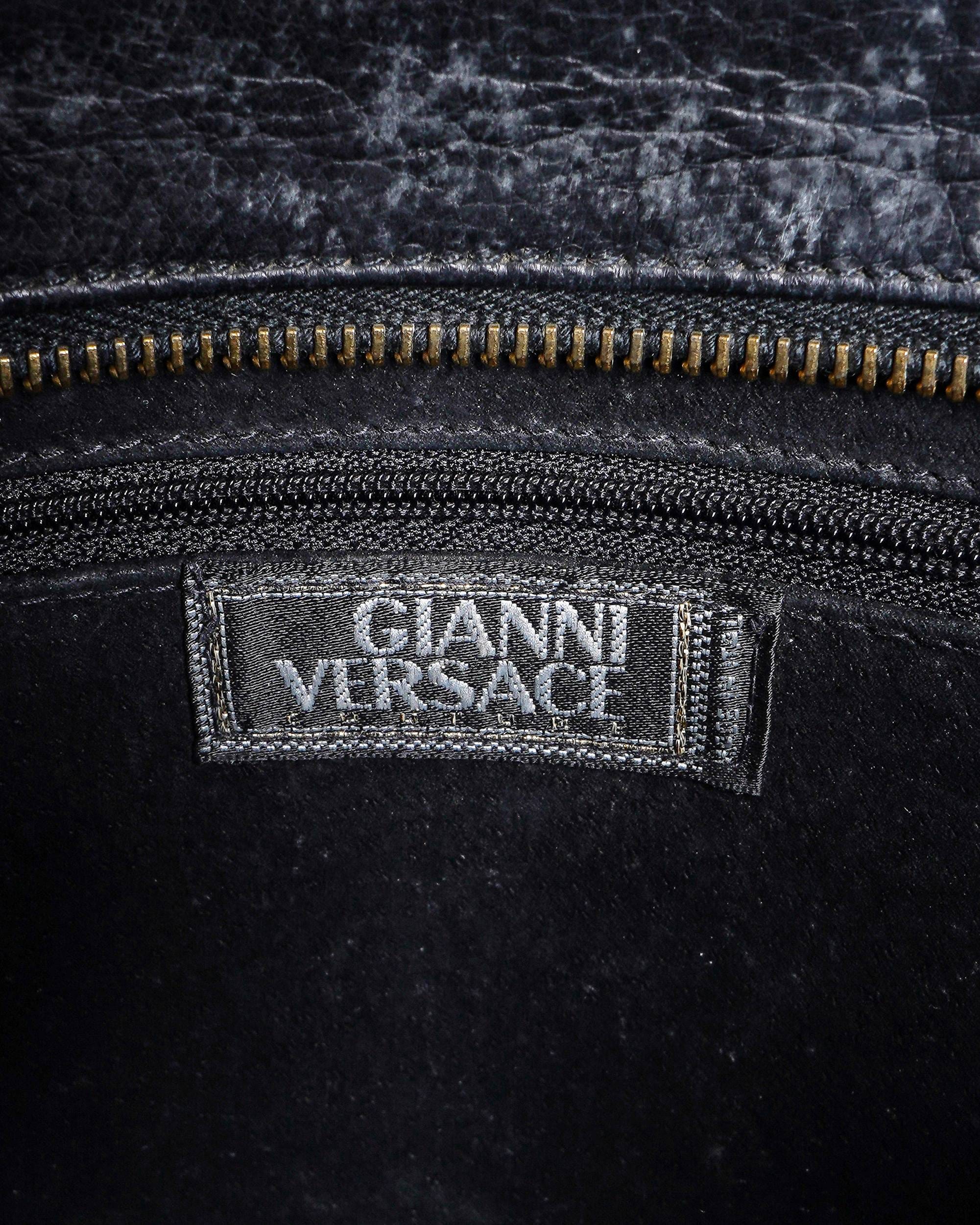 Versace Medusa Shoulder Bag In Black