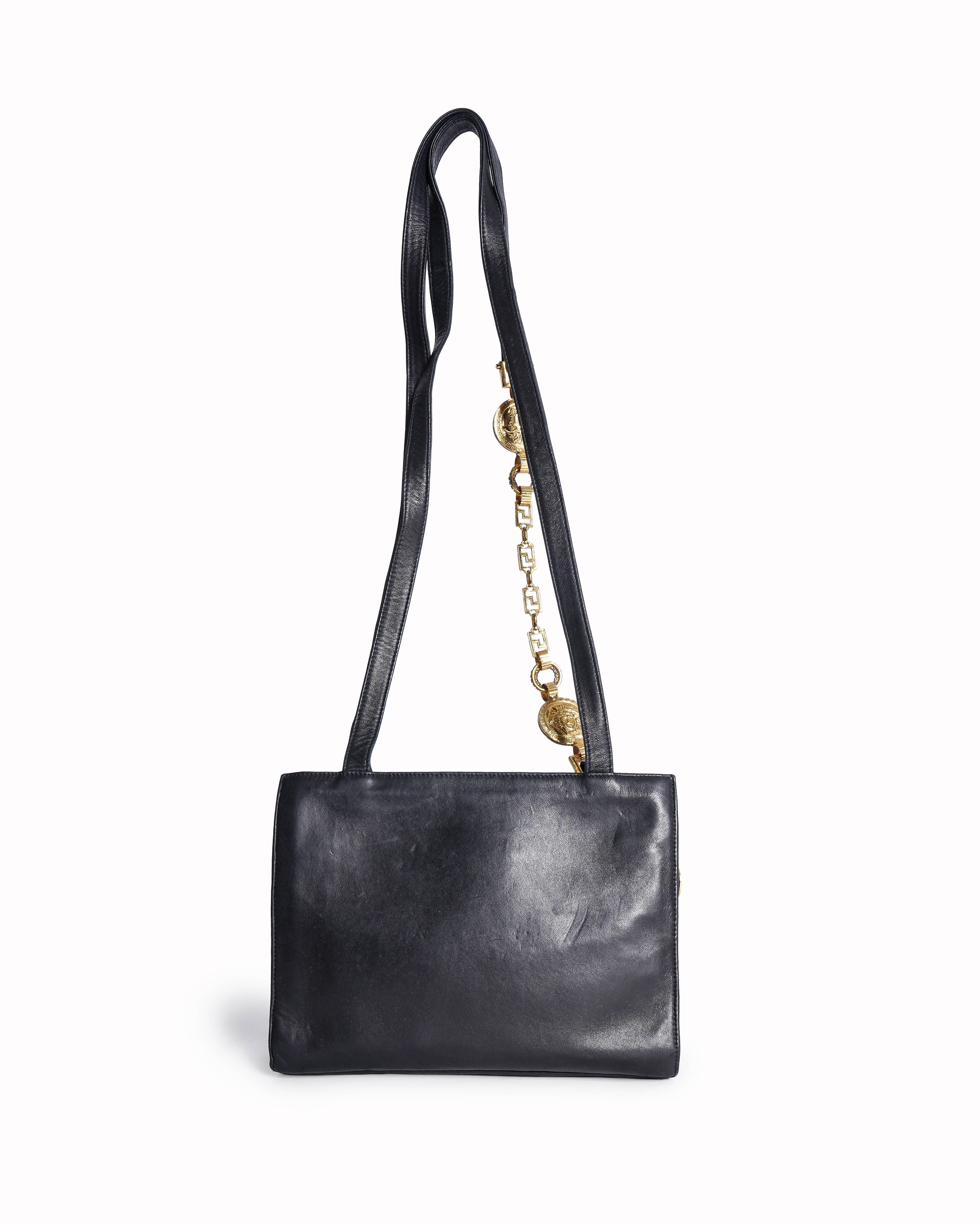 Versace Medusa Shoulder Bag In Black
