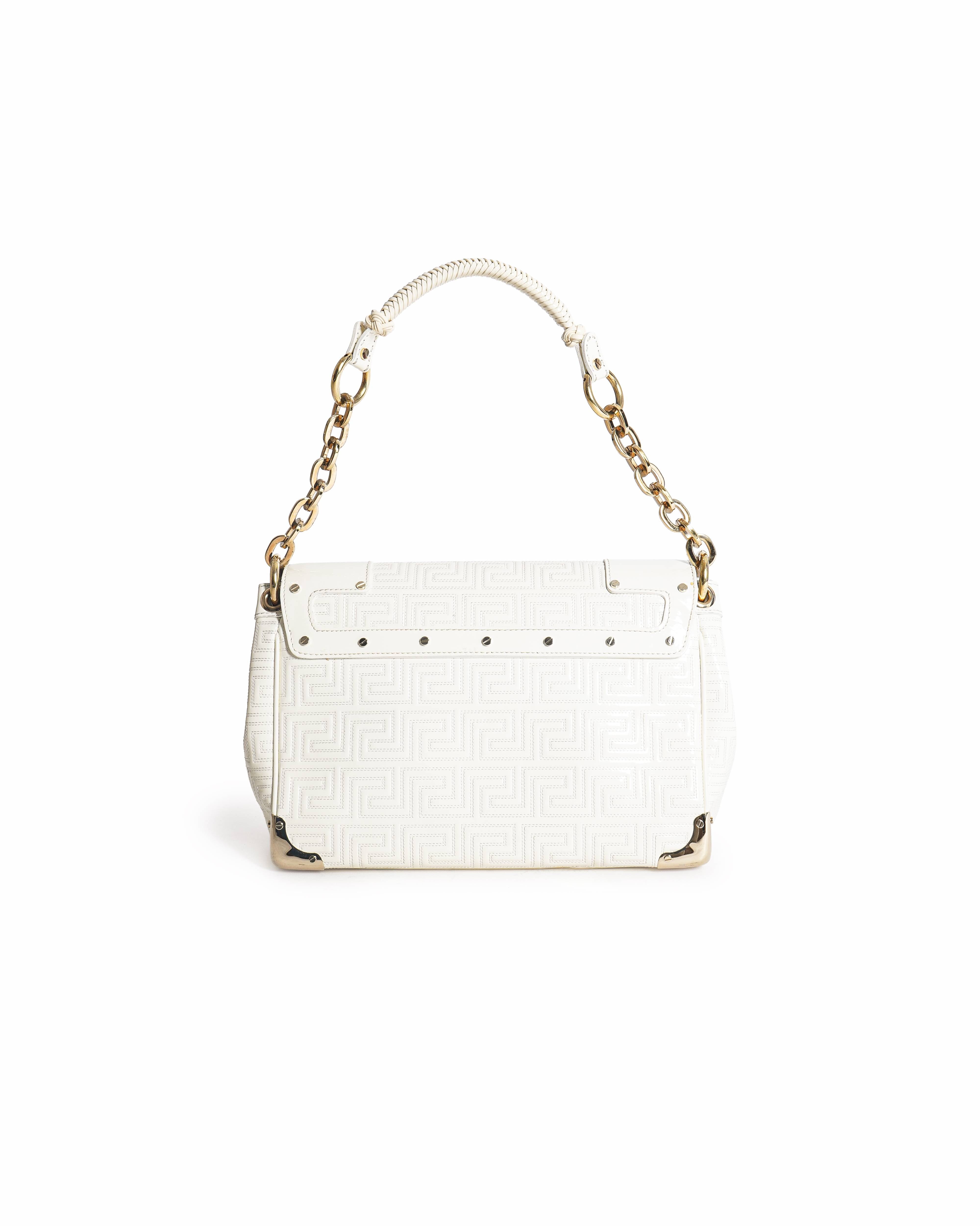 Versace Gianni Versace Couture Quilted Greca Chain Satchel