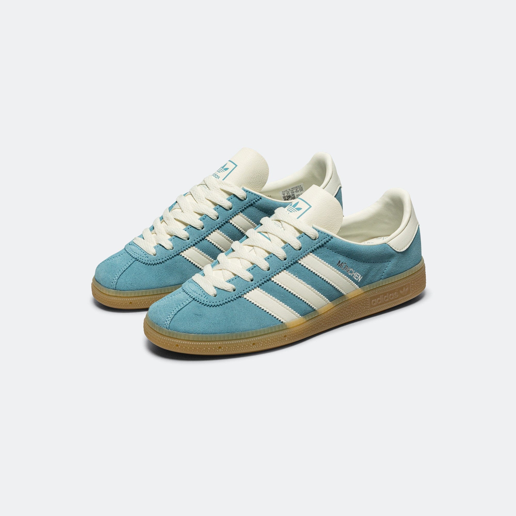 adidas Womens Muenchen - Preloved Blue/Off White - Silver Metallic