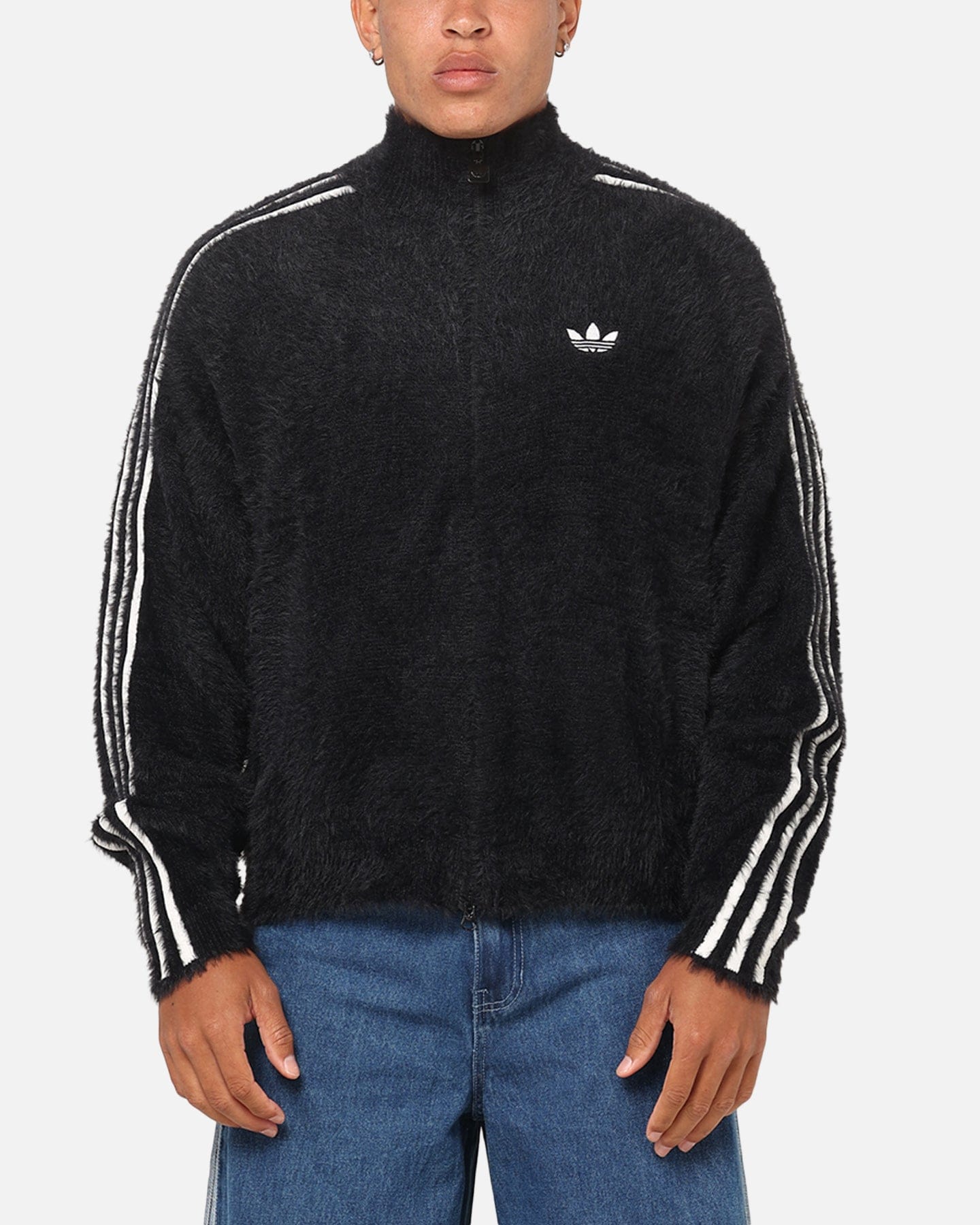 adidas Faux Mohair Classic Track Top Black/Off White