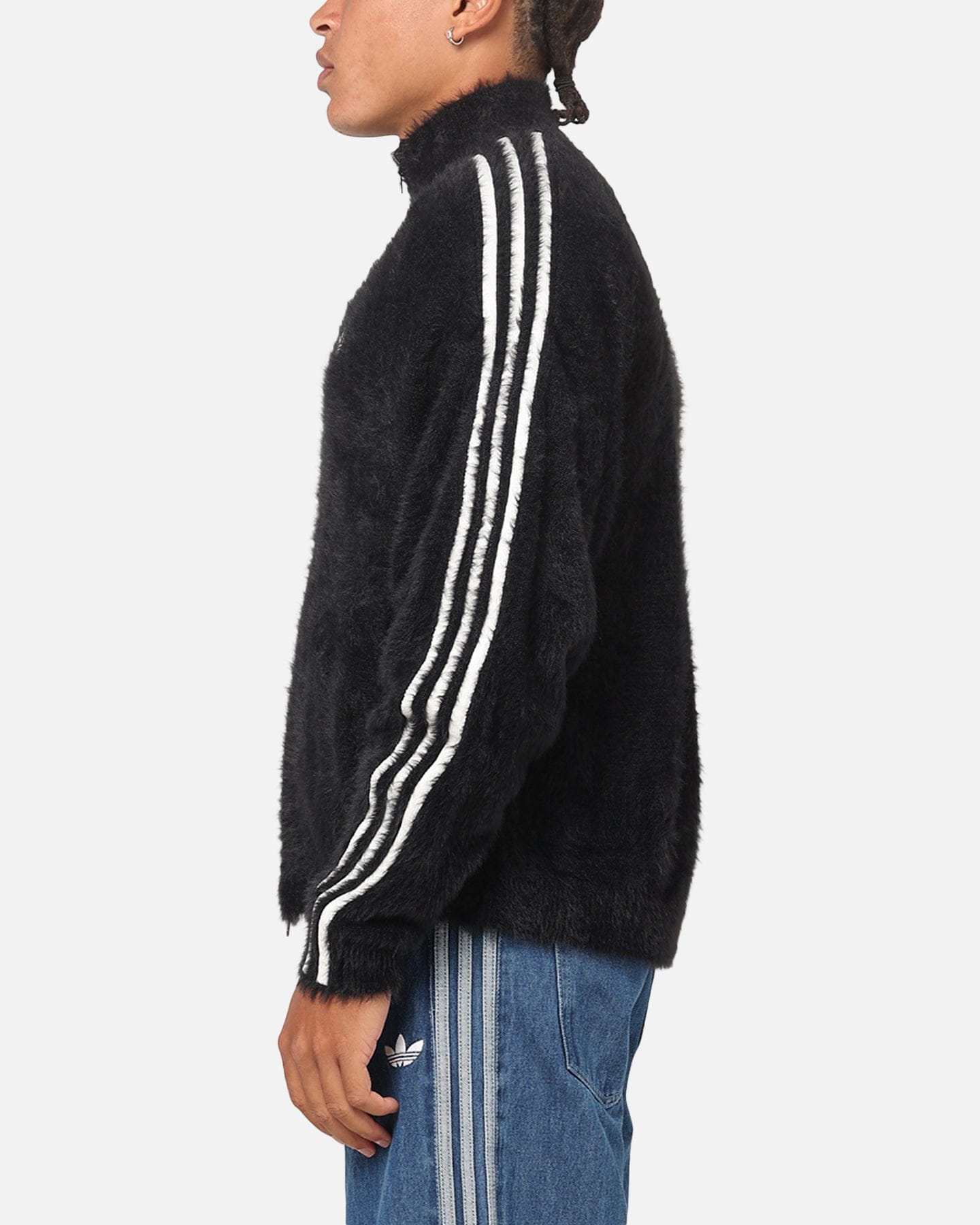 adidas Faux Mohair Classic Track Top Black/Off White
