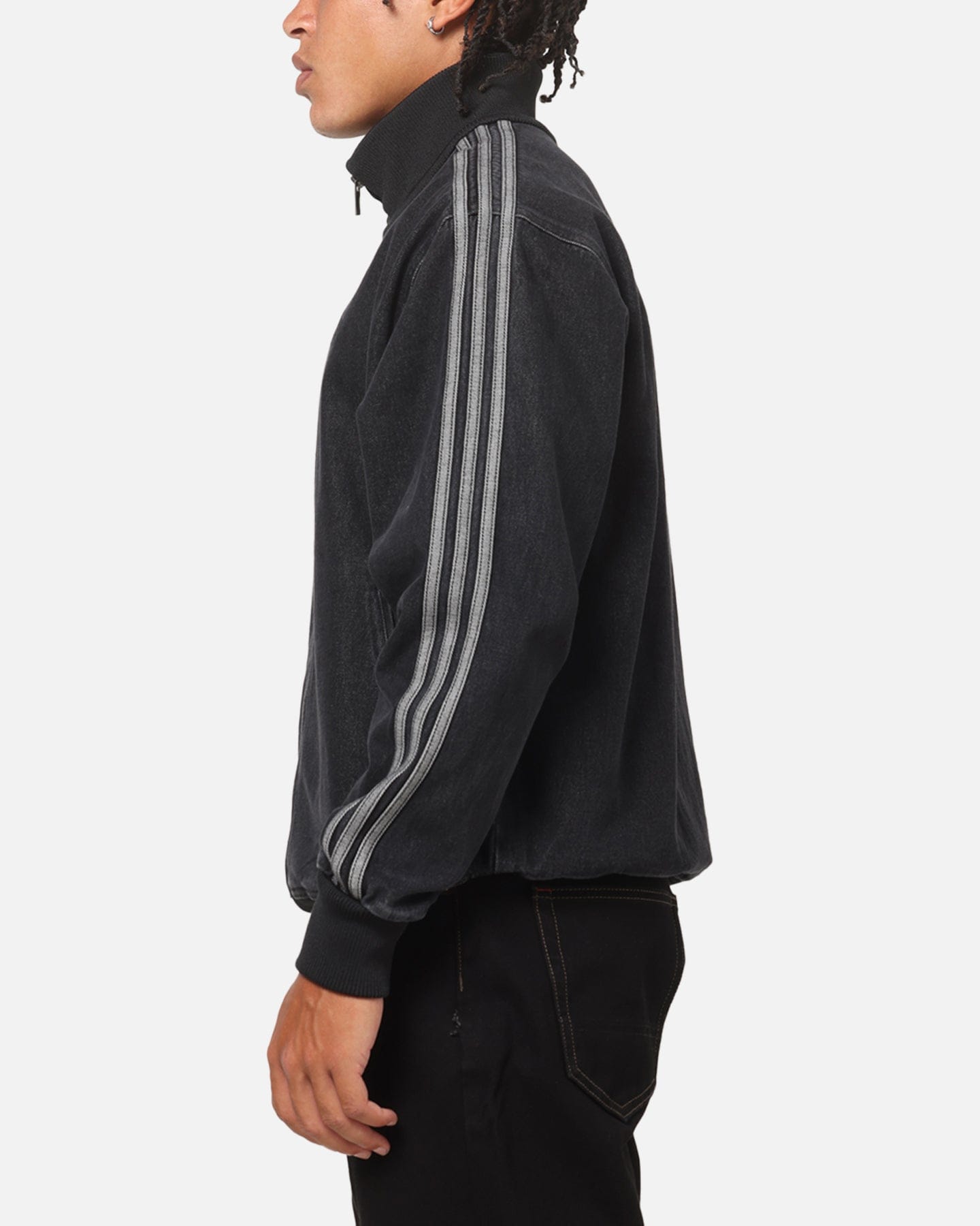 adidas Adicolor Denim Firebird Track Top Black Denim