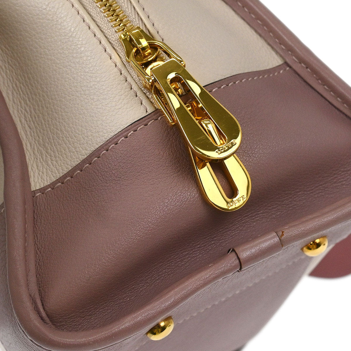 Loewe Ivory Perforated Leather Amazona 28 Handbag