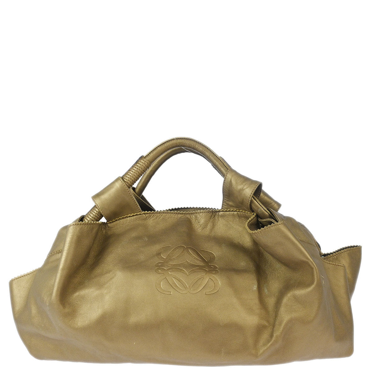 Loewe 2009 Gold Lambskin Nappa Aire Tote Bag