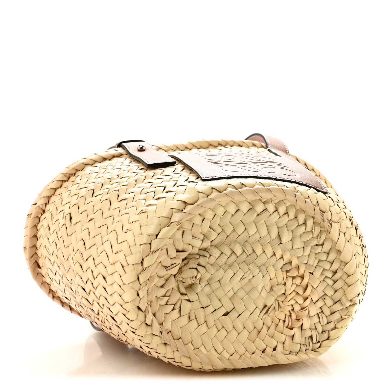 Loewe Raffia Small Basket Tote Bag Natural Tan