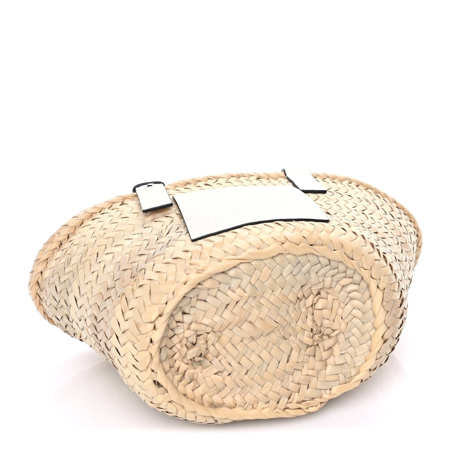 Loewe Raffia Small Basket Tote Bag Natural White Natural White