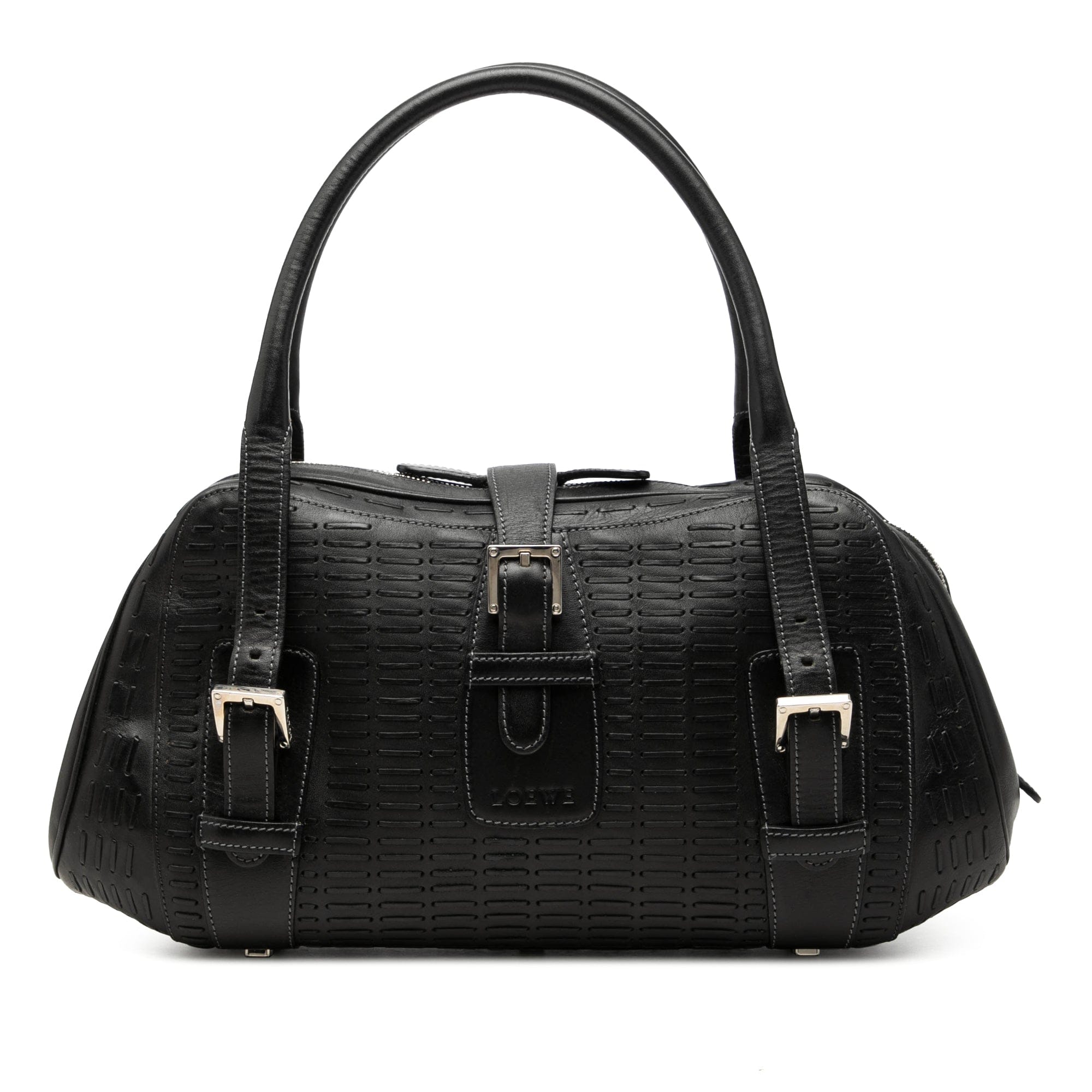 Loewe Embossed Leather Senda Handbag