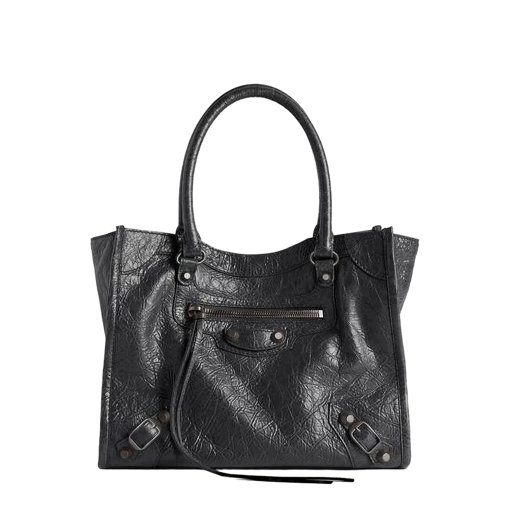 Balenciaga Le City Mini Arena Lambskin Tote Bag - Black