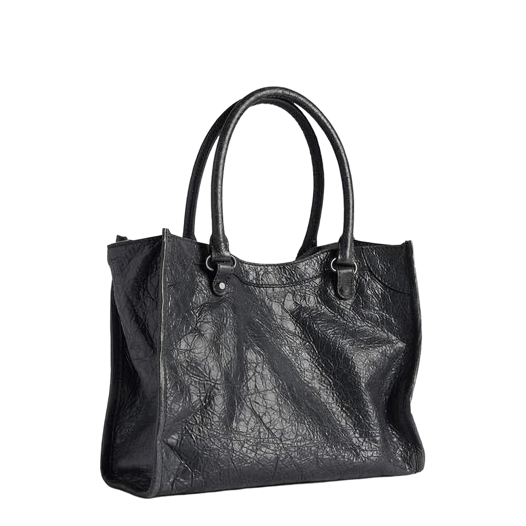 Balenciaga Le City Mini Arena Lambskin Tote Bag - Black