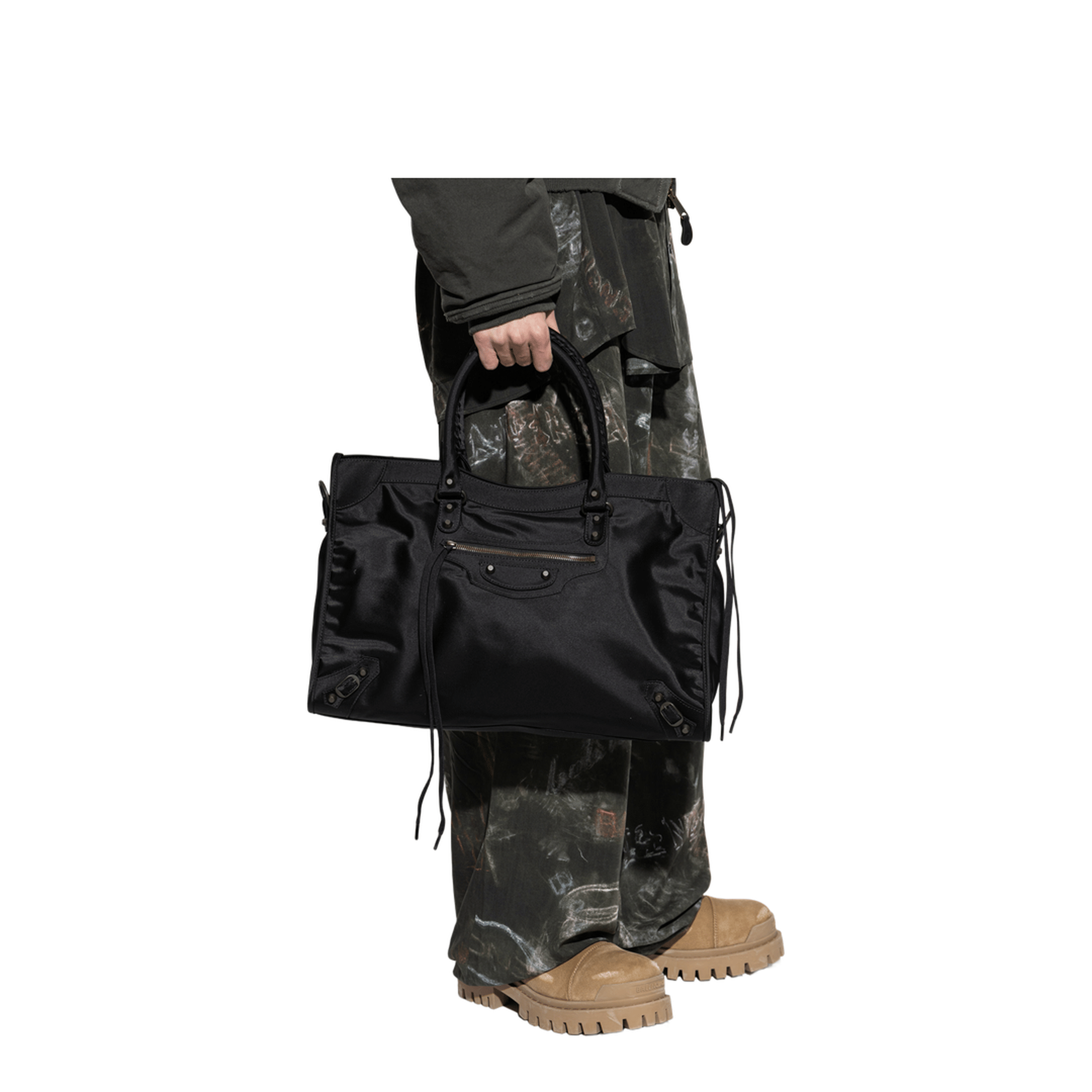 Balenciaga Le City Large Nylon & Polyester Tote - Black